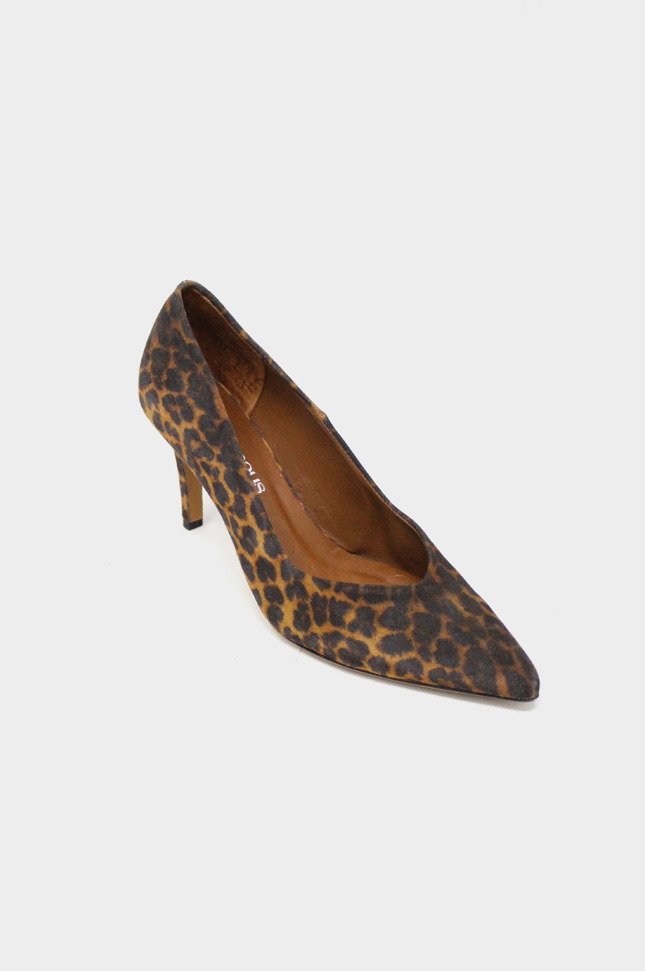 Trini Mid Heel Pump Shoes for Women - Leopard Print Pointed Toe Pumps - Comfortable Work Heels for Office, Party & Special Occasions