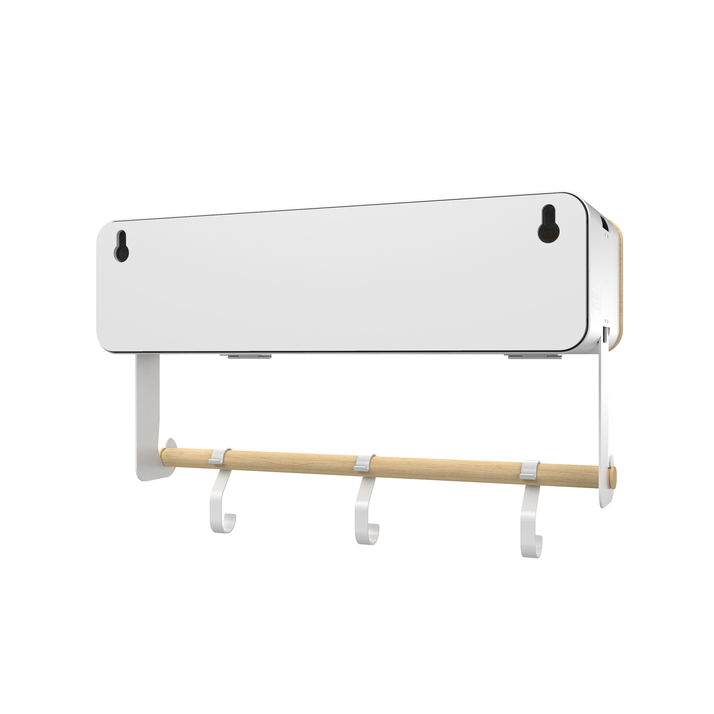 White Magnetic Rack System Shelf with Door - Space-Saving Storage for Kitchen, Bathroom & Garage Organization