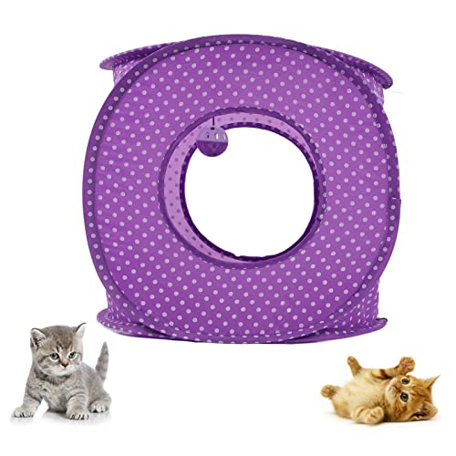 Collapsible Cat Tunnel for Indoor Play - Interactive Maze Toy for Cats, Kittens, Puppies & Rabbits | Fun Hideaway Bed & Play Tent for Small Pets - Perfect for Playtime, Exercise & Stress Relief