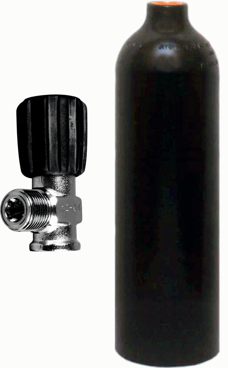 BTS 1.5L 230 Bar Black Luxfer Aluminum Scuba Diving Cylinder with Inert Gas Valve - Perfect for Professional Diving, Firefighting & Industrial Applications (Model: S16116678)