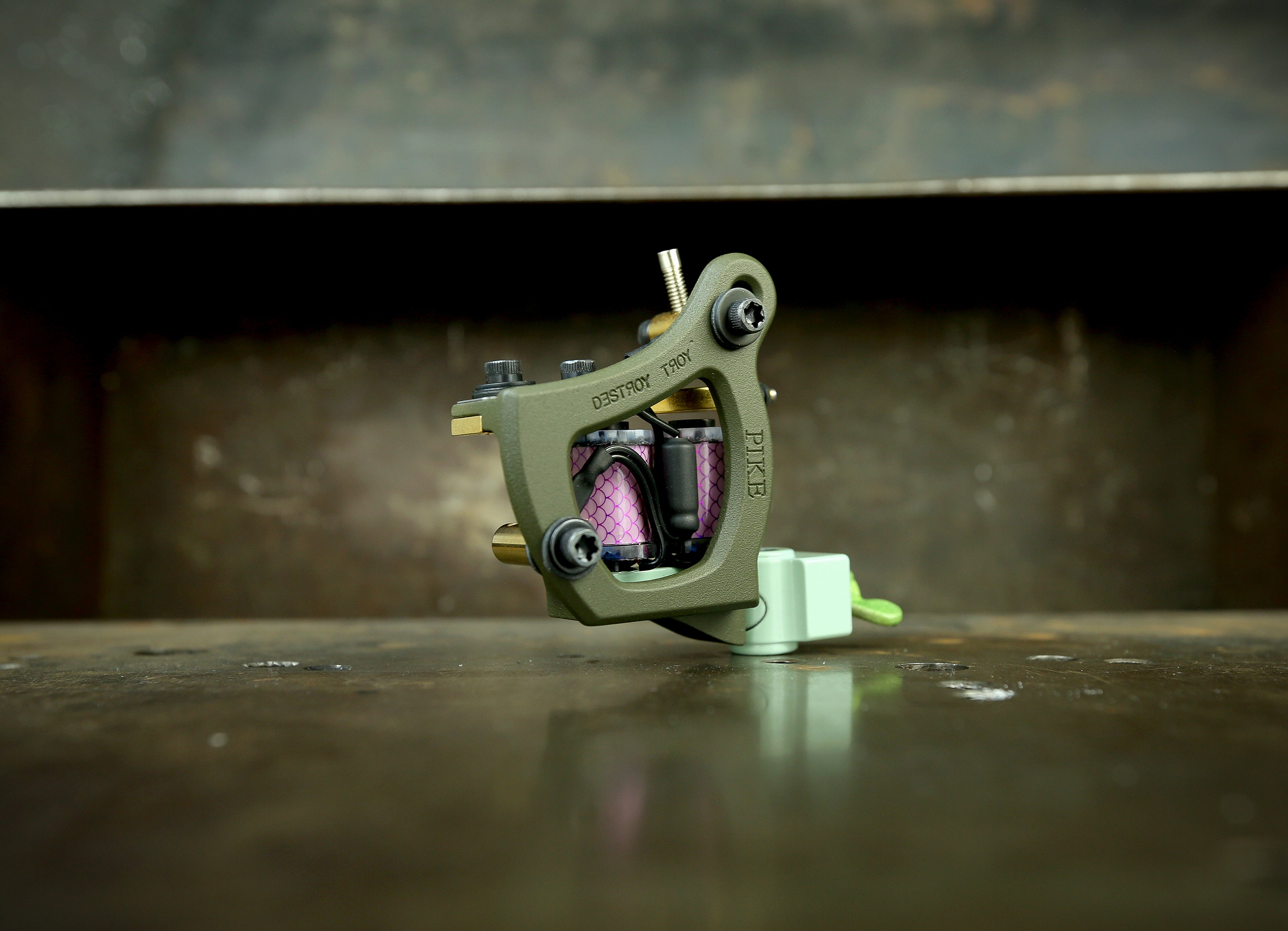 Limited Edition Mike Pike x Destroy Troy Teacup Liner - Olive & Seafoam | Stylish Coffee Cup Sleeve for Home, Office & Cafe Use