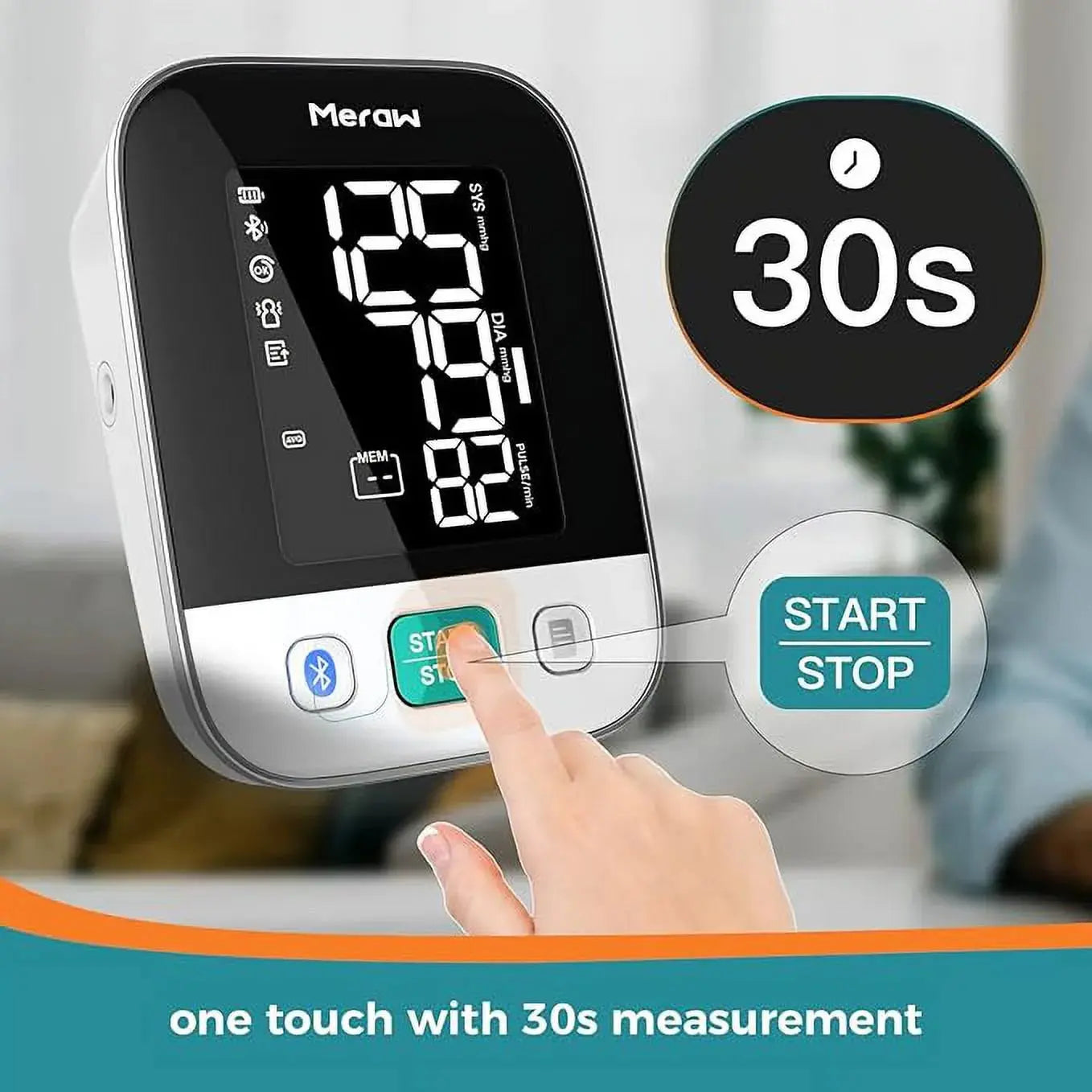Wireless Bluetooth Blood Pressure Monitor with Cedar Wood Design - Accurate & Portable for Home Use, Travel, and Health Tracking