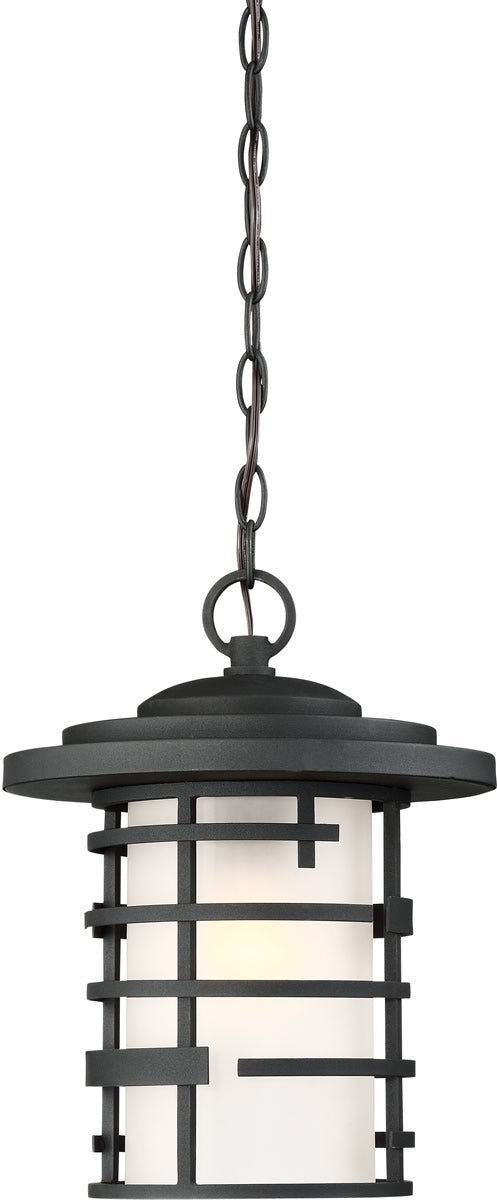 11W Lansing 1 Light Outdoor Wall Sconce - Textured Black Finish - Weatherproof Exterior Lighting for Porch, Patio, Garden & Entryway