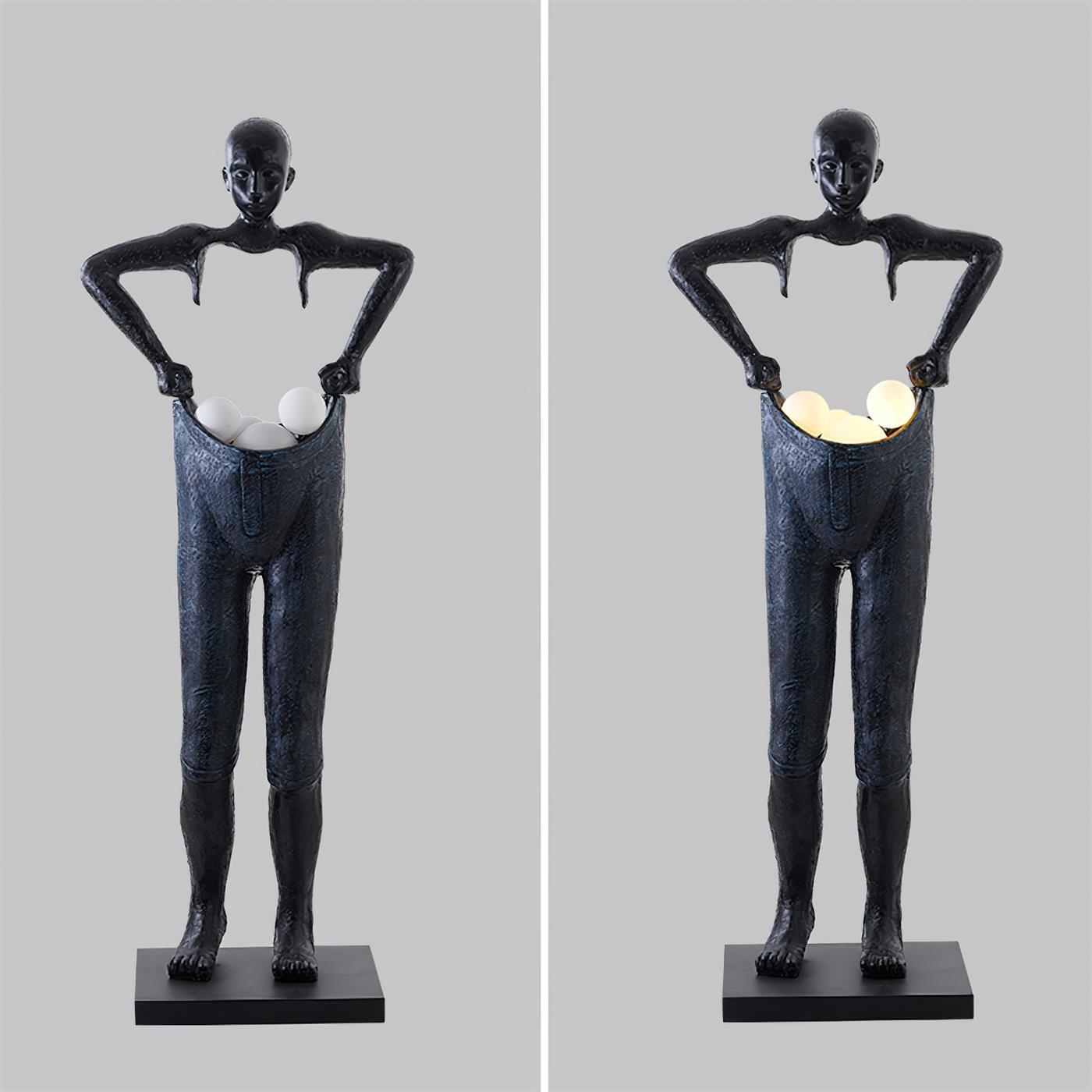 Modern Carrier Sculpture Floor Lamp - Adjustable LED Standing Light for Living Room, Bedroom & Office - Elegant Home Decor & Ambient Lighting