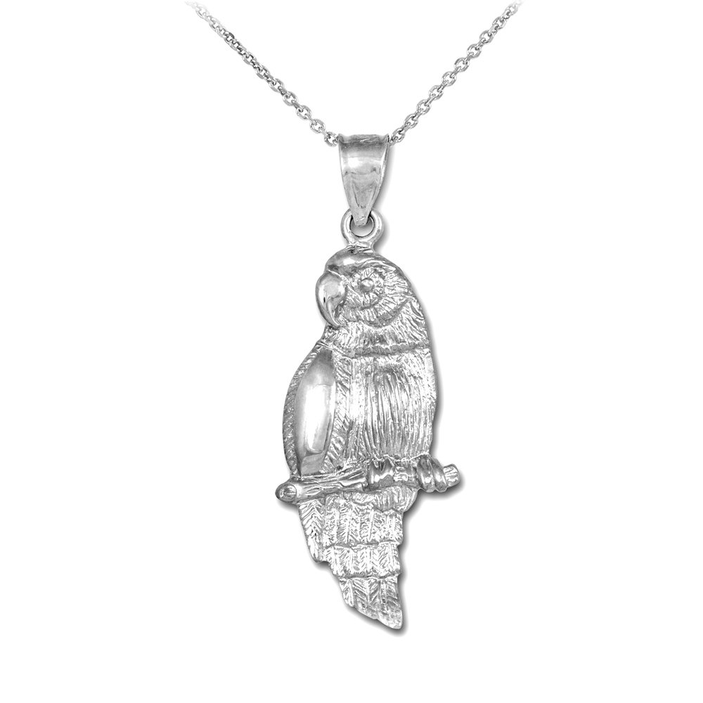 925 Sterling Silver Amazon Parrot Charm Pendant Necklace for Women - Handmade Jewelry Gift for Bird Lovers, Nature Enthusiasts & Animal Lovers - Perfect for Casual Wear, Parties & Special Occasions