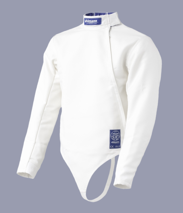 Uhlmann FIE Men's 800N Fencing Jacket - FIE Approved Protective Gear for World Cup & Competitive Saber, Foil, Epee Fencing