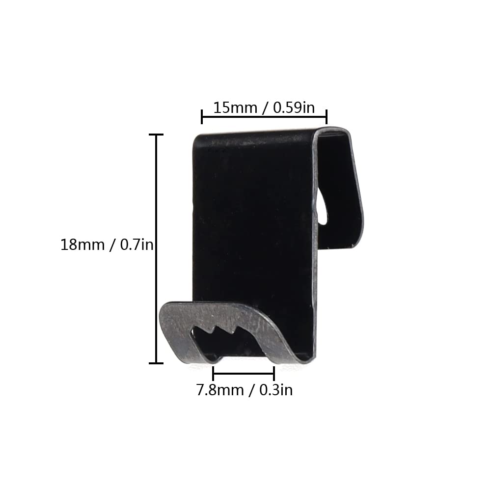 20 Pcs Black S-Shaped Metal Hooks for Photo & Picture Frames - Home & Office Decor
