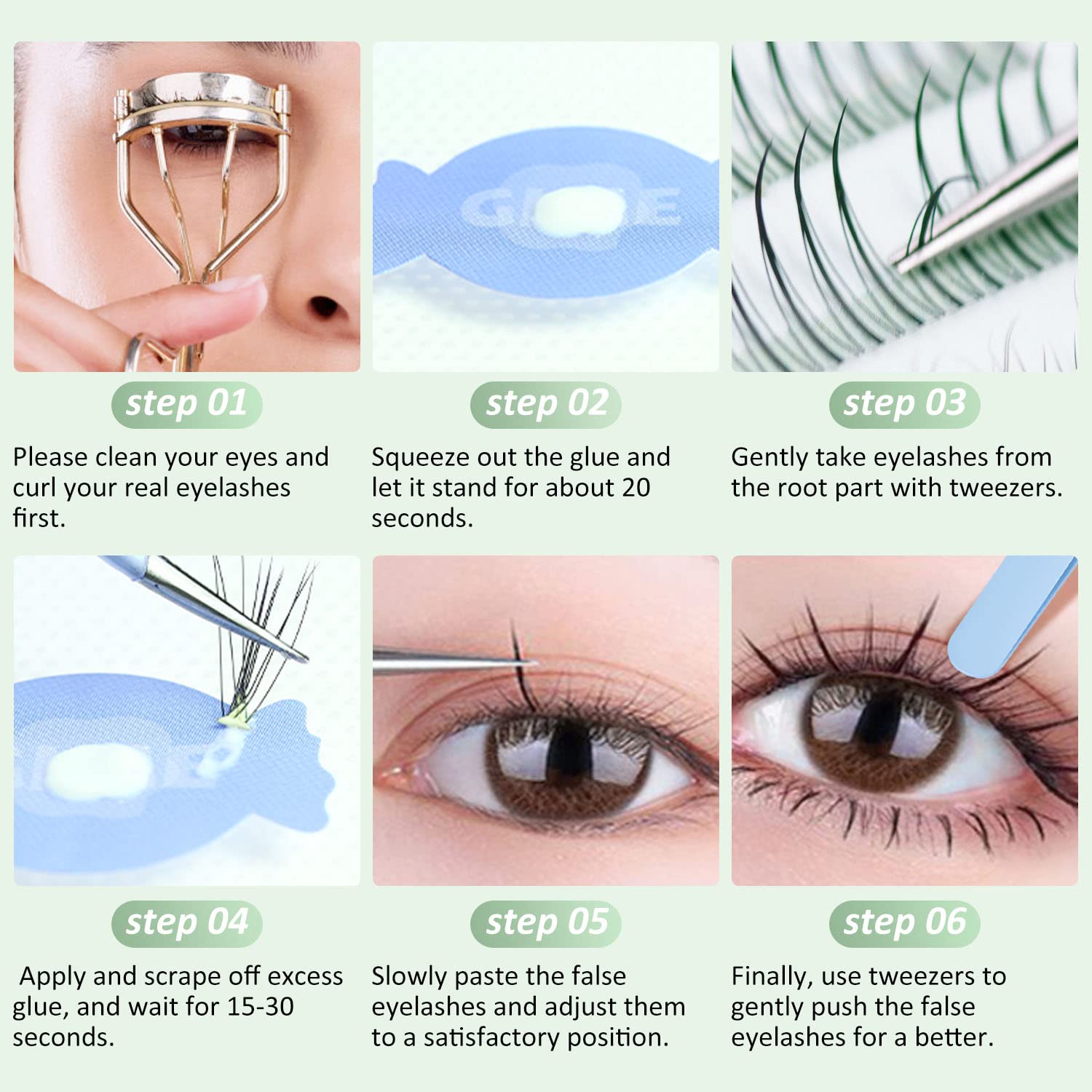 Natural False Eyelashes Extension Kit - 240 Clusters of 0.07mm Thin Individual Lashes in 3 Styles (Fishtail, A Type, Bottom Lashes) 6-11mm for DIY Salon & Home Makeup - Perfect for Bridal, Party, and Daily Wear