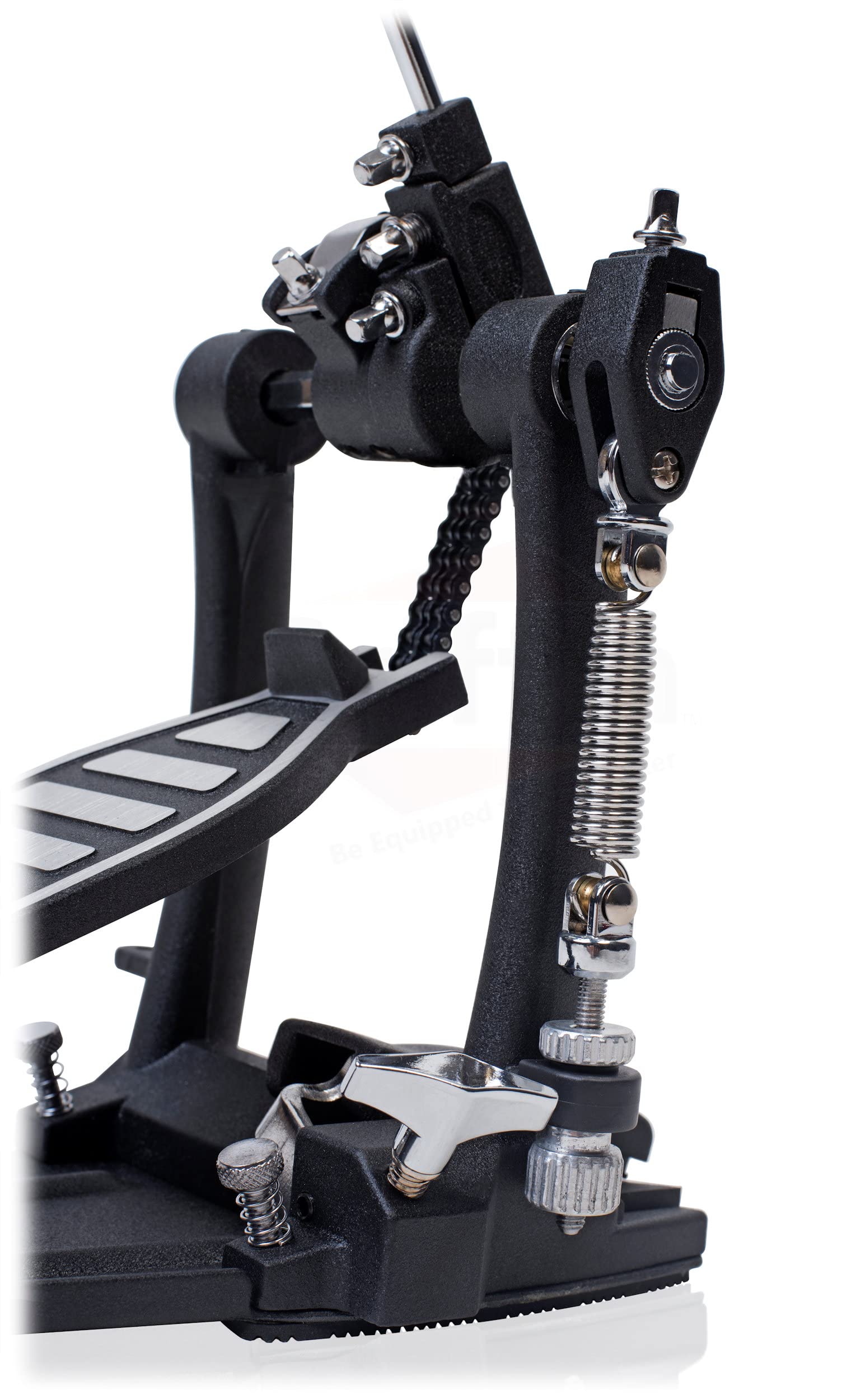 Griffin 3-Piece Drum Set - Single Kick Bass Pedal, Drum Throne & Snare Stand | Heavy-Duty Double Chain Drive Pedal & Adjustable Drum Seat | Perfect for Rock, Metal & Live Performances | Home Studio & Professional Drum Kit Accessories
