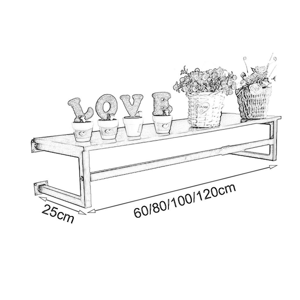 White Floating Shelf with Clothes Rod - Wall Mounted Clothing Display Rack, Garment Rack & Coat Rack with Shelf (60x25cm) - Perfect for Bedroom Closet, Entryway Storage & Boutique Display