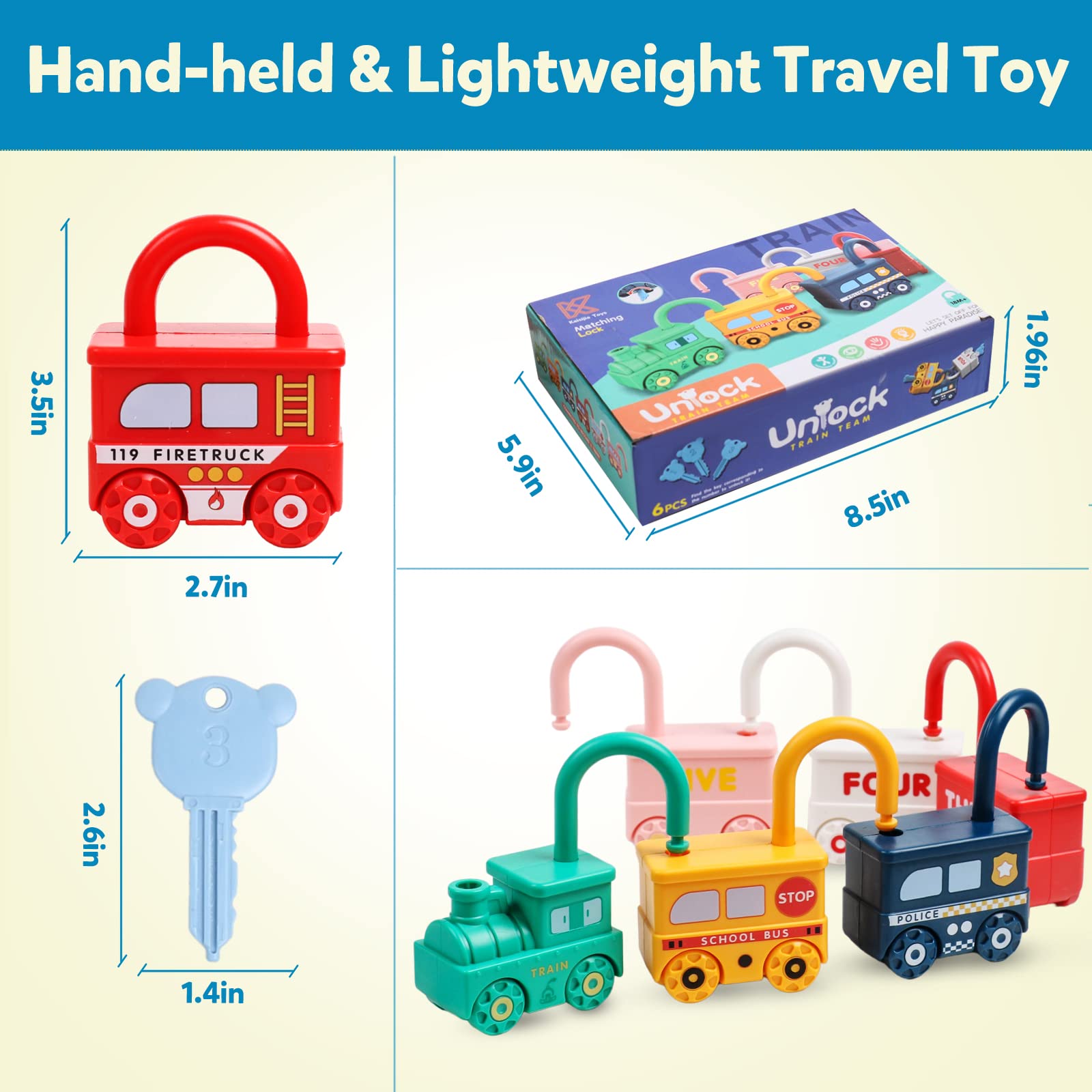 Montessori Learning Toys for Toddlers - Sorting & Matching Locks and Keys Sensory Activity, Fine Motor Skills Development Toy for Kids Ages 2-5 | Birthday Gifts, Easter Basket Stuffers | Preschool Classroom, Daycare & Home Play