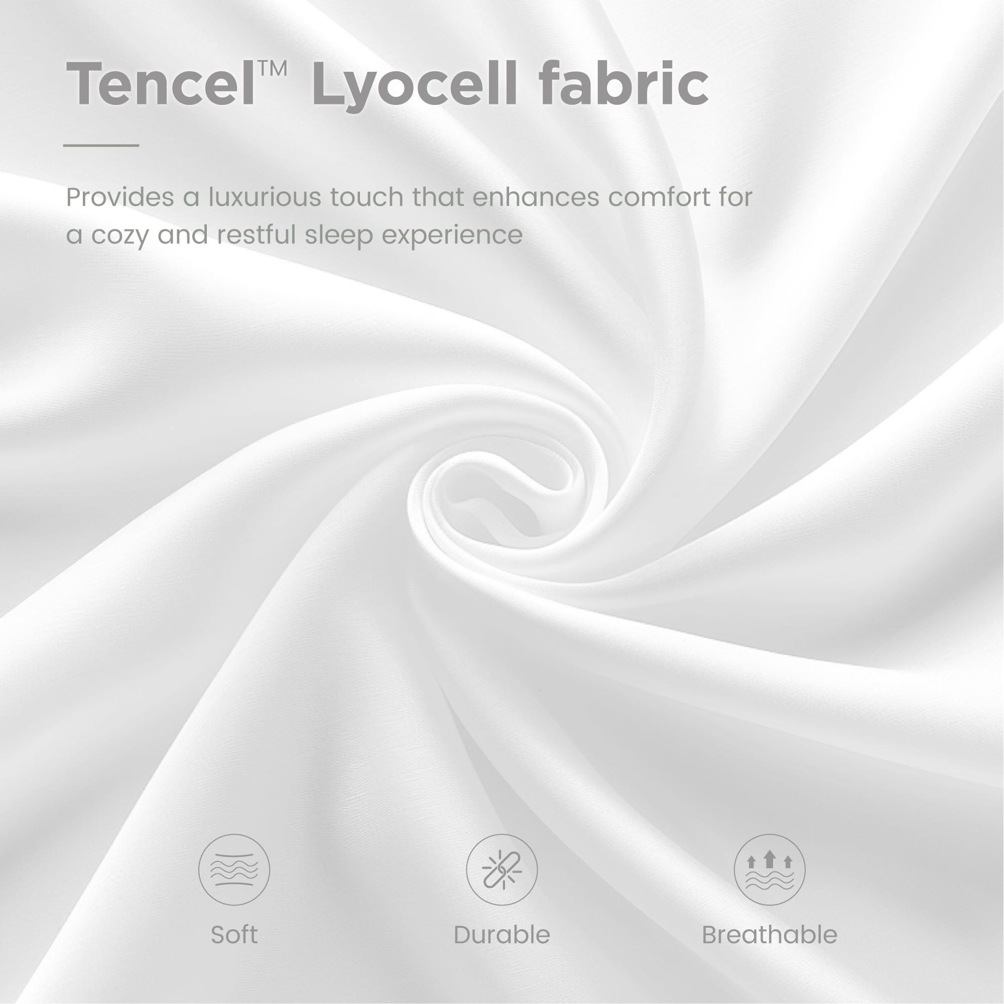 Sophia & William Tencel Lyocell Queen Size Bed Comforter - Cooling Lightweight All-Season Fluffy Duvet Insert with Quilted Design | Perfect for Hot Sleepers & Year-Round Comfort