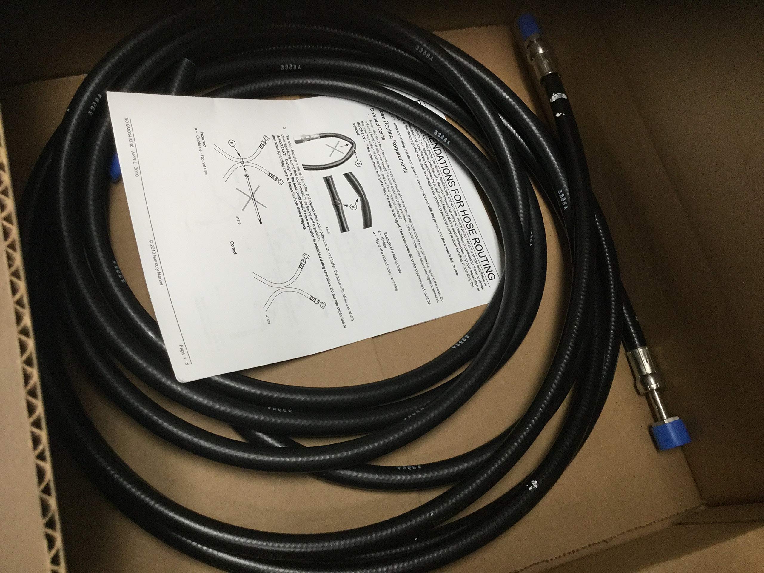 Premium 24 FT MERCURY Hose Kit - Heavy Duty, Flexible & Durable for Marine, RV & Automotive Use - Perfect for Water Transfer, Fuel & Oil Applications