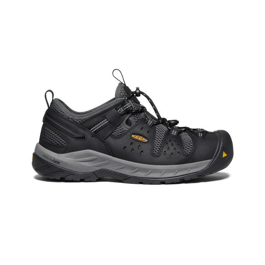 Men's Atlanta Cool II Steel Toe Work Boots - Black/Dark Shadow - Comfortable & Durable Safety Shoes for Construction, Warehouse & Outdoor Work