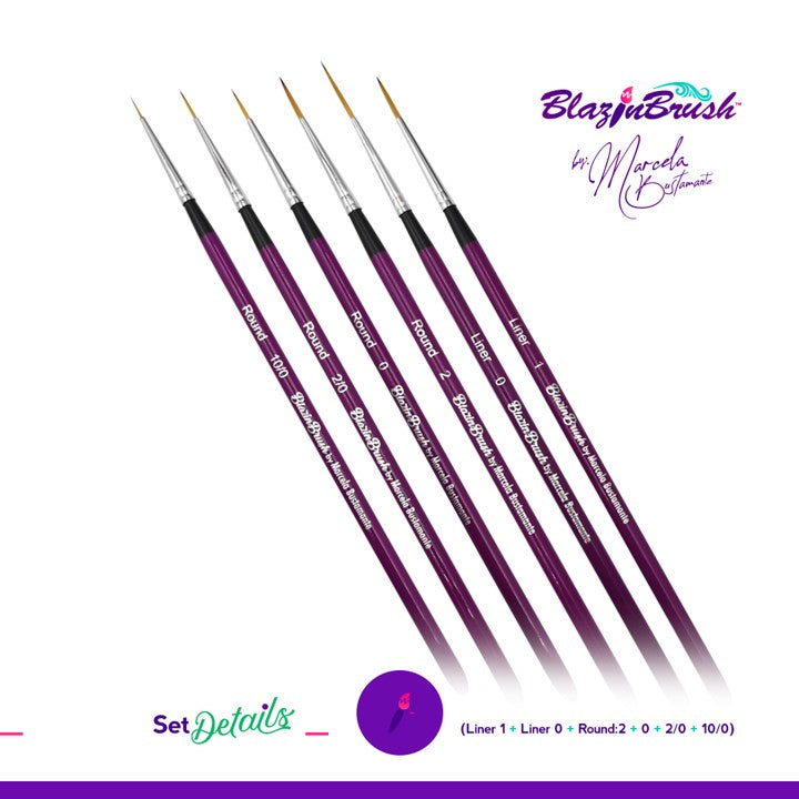 Blazin 6-Piece Professional Makeup Brush Set - Soft Bristles for Flawless Foundation, Blush & Eyeshadow Application - Perfect for Daily Makeup & Professional Artists