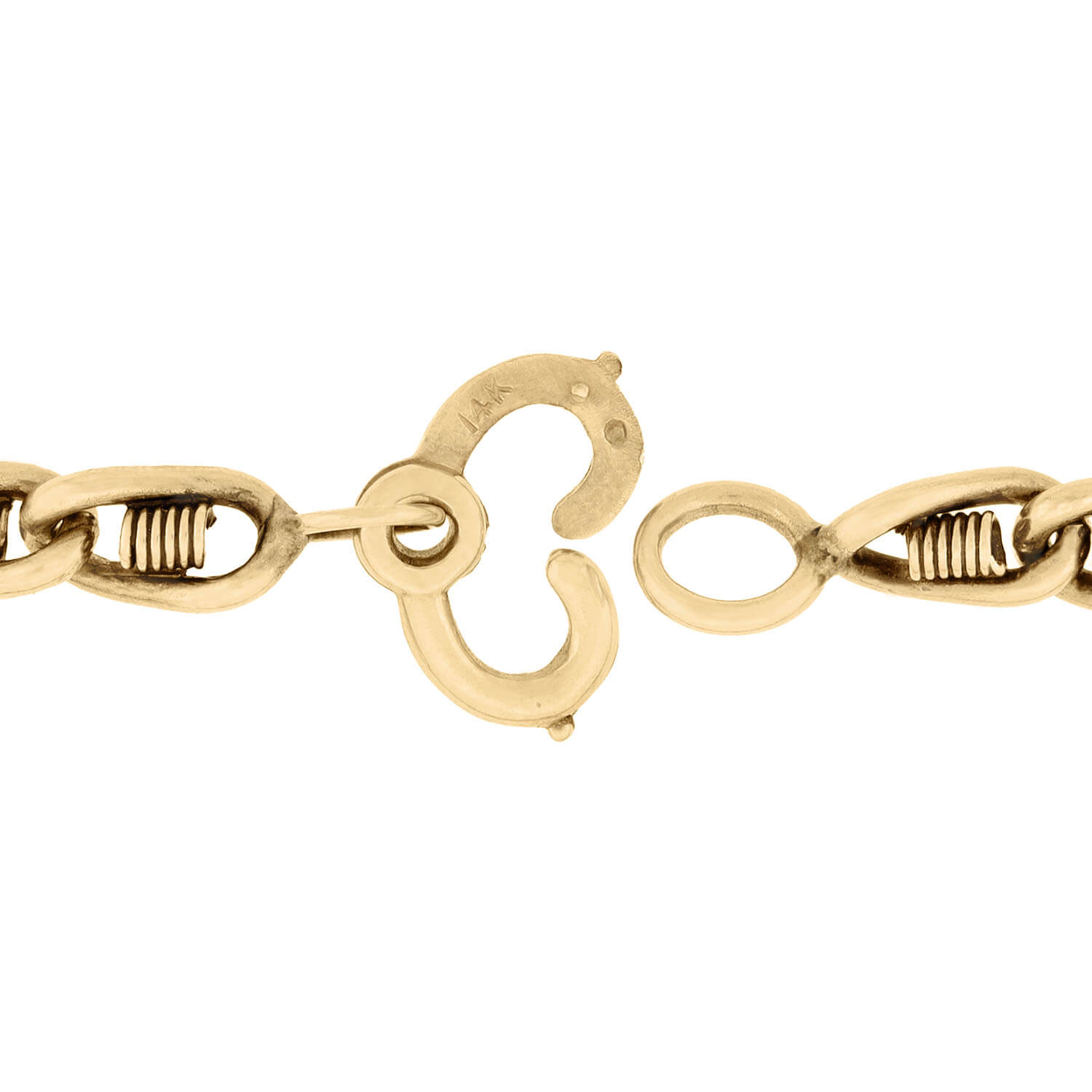 14K Gold Victorian Spring Link Chain Necklace - 60.6 Grams Heavy Weight Statement Piece for Women, Perfect for Weddings, Parties & Special Occasions