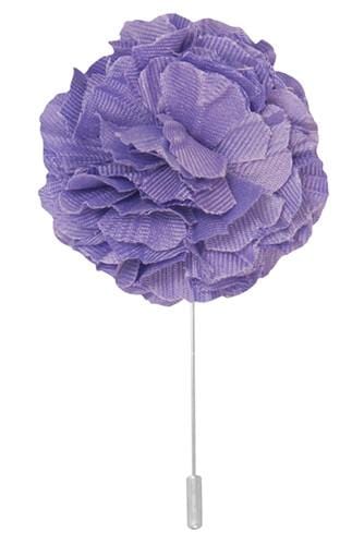 Lavender Cotton Lapel Pin - Elegant Floral Boutonniere for Suits, Weddings & Special Occasions