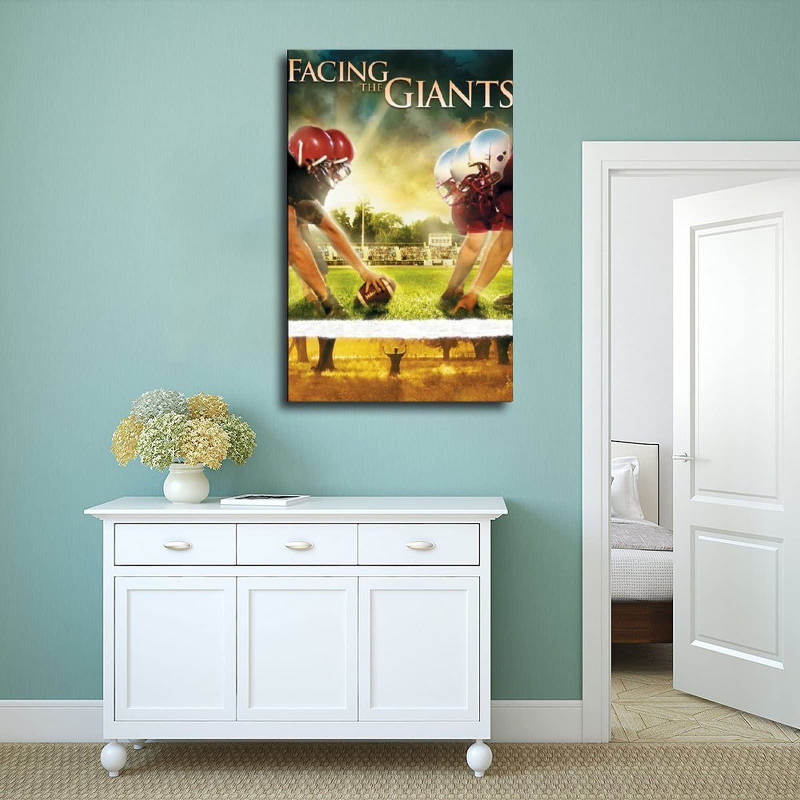 Facing The Giants Movie Poster - 12x18inch (30x45cm) Canvas Wall Art Print for Living Room & Bedroom Decor - Inspirational Sports Movie Painting for Home, Office, Gym & Theater Room Decoration