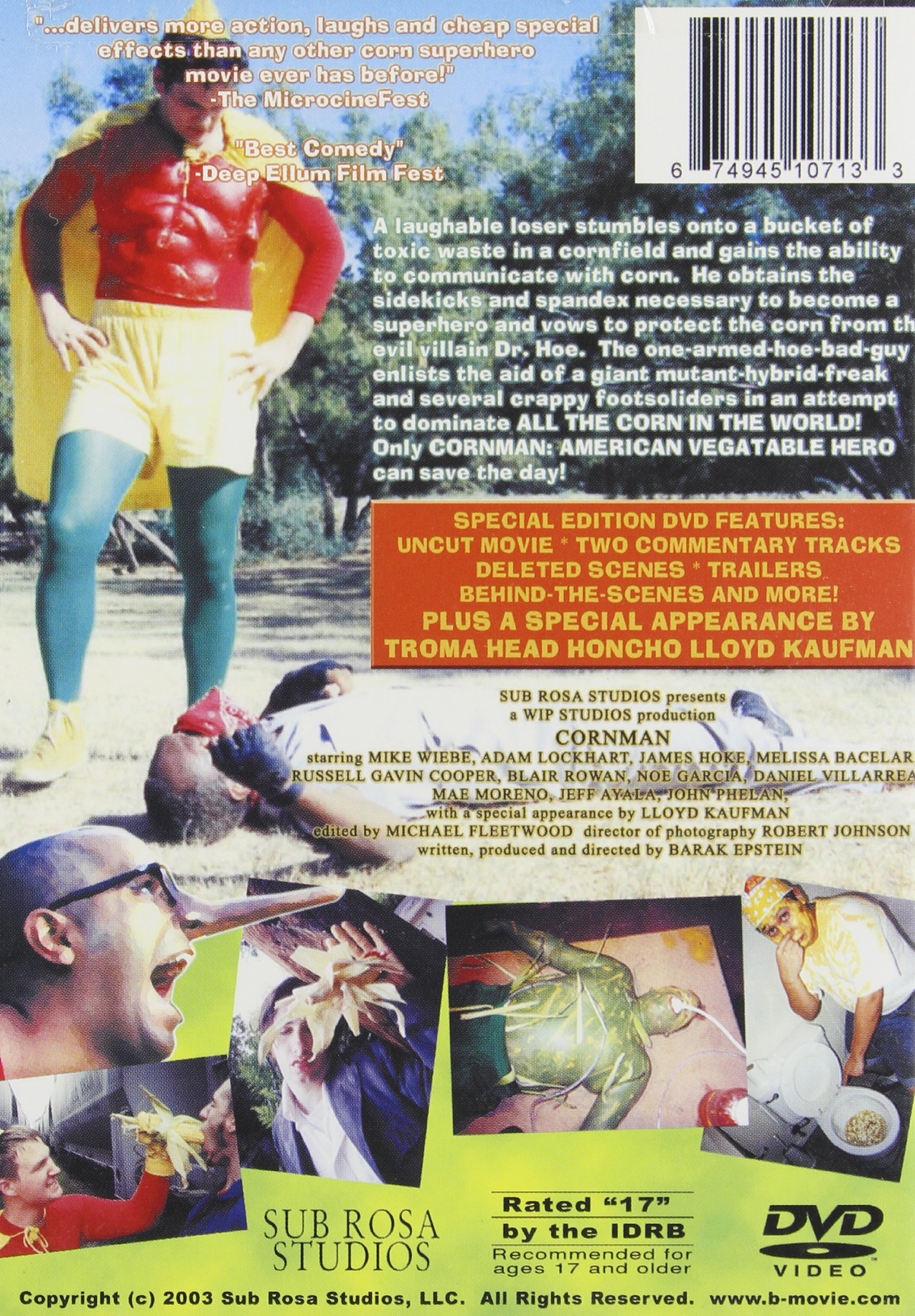Cornman: American Vegetable Hero DVD - Action Comedy Movie for Family Movie Night & Superhero Fans