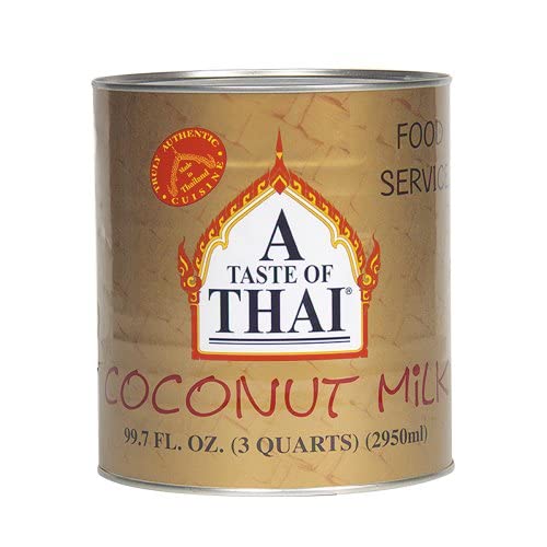Organic Thai Coconut Milk, 99.7 Fl Oz (2.95L) - Pack of 3 Cans | Premium Cooking Ingredient for Curries, Soups, Desserts & Vegan Recipes | BPA-Free, Gluten-Free, Dairy-Free