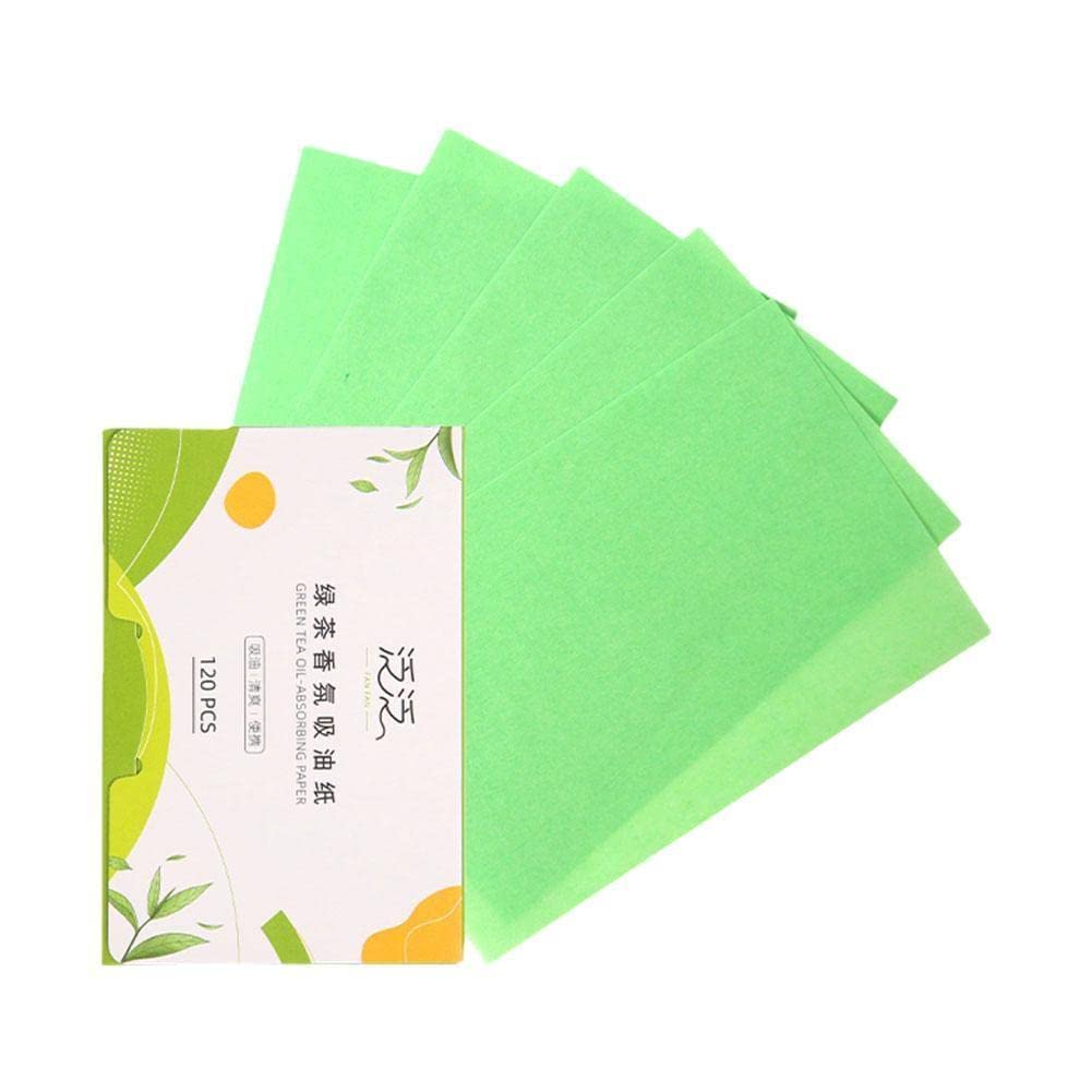 120 Sheets Oil Absorbing Facial Paper - Remove Grease & Shine for Oily Skin | Essential Oil Blotting Sheets for Makeup & Skincare | Perfect for Travel, Gym & On-the-Go Use