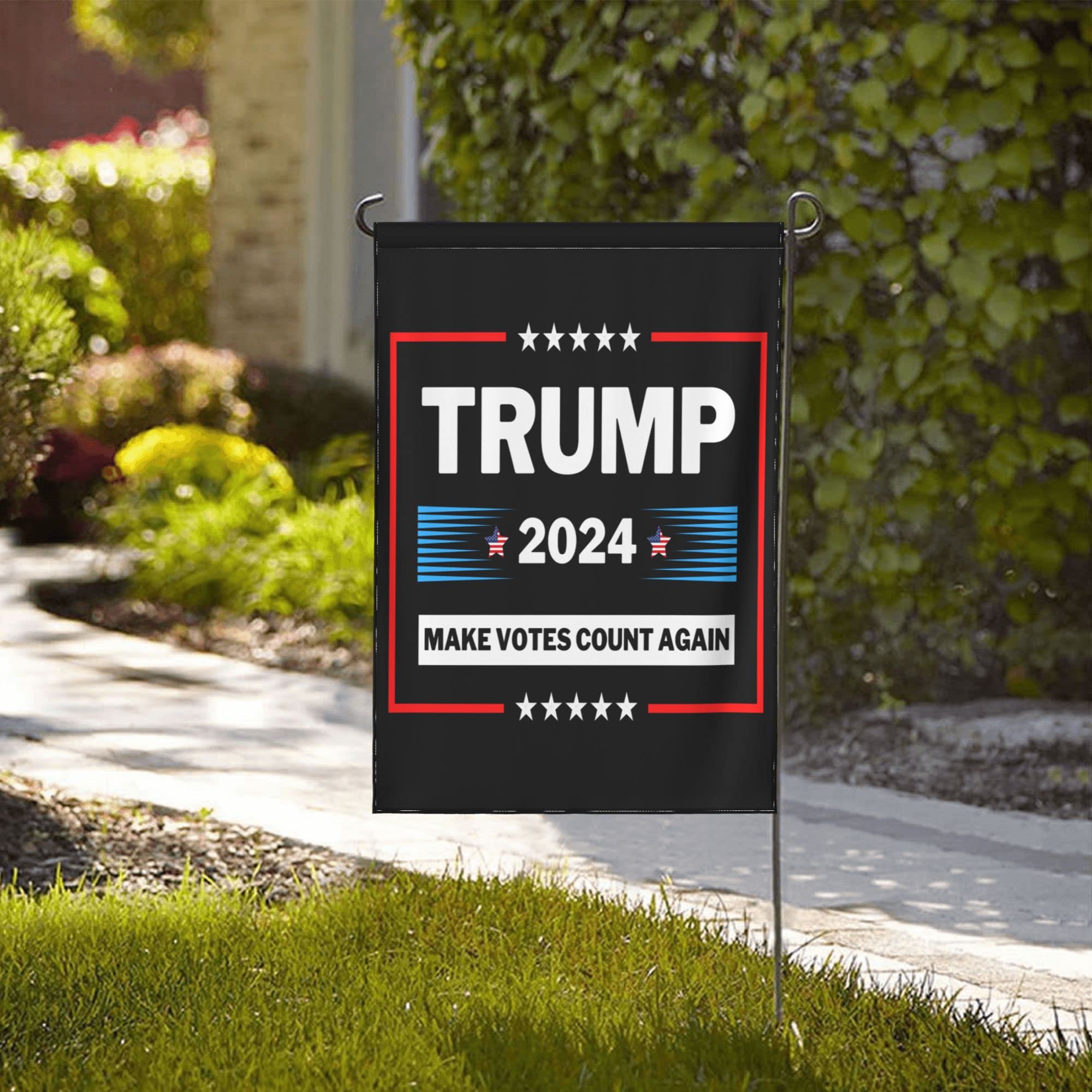 Trump 2024 Garden Flag - Double Sided 12.5