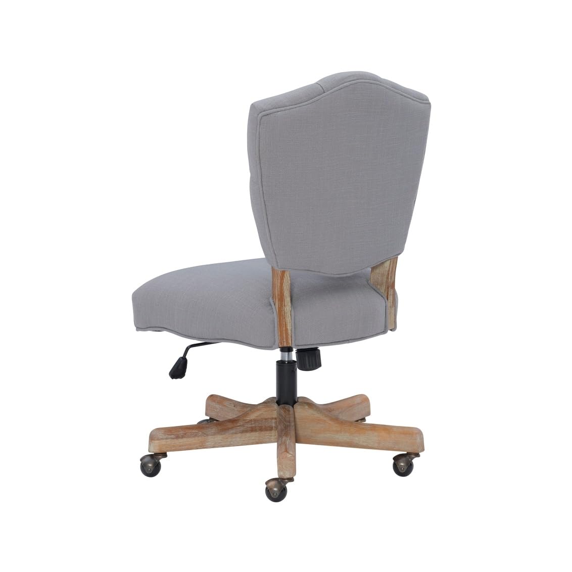 Linon Hazel Grey Office Chair - Ergonomic Mesh Back Executive Chair with Adjustable Height & Lumbar Support for Home & Office Workspace