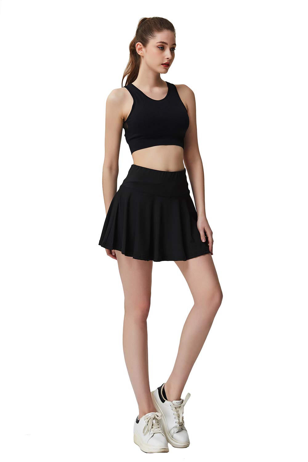 Women's Pleated Golf Skort with Pockets - Athletic Running & Tennis Skirt for Sports & Casual Wear
