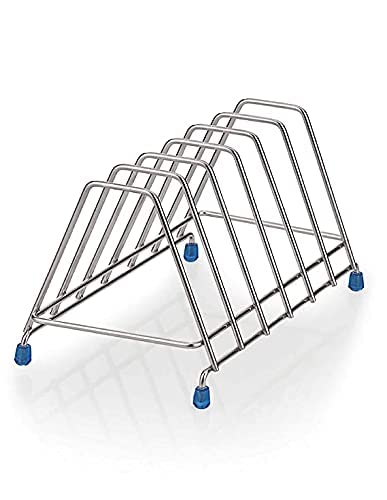 Stainless Steel Thali Rack - 6 Section Dish Drying Rack with Plate Stand & Utensil Holder (18x14x14cm) - Space Saving Kitchen Organizer for Countertop, Dish Drainer & Storage - Perfect for Indian Cooking, Restaurants & Home Kitchens