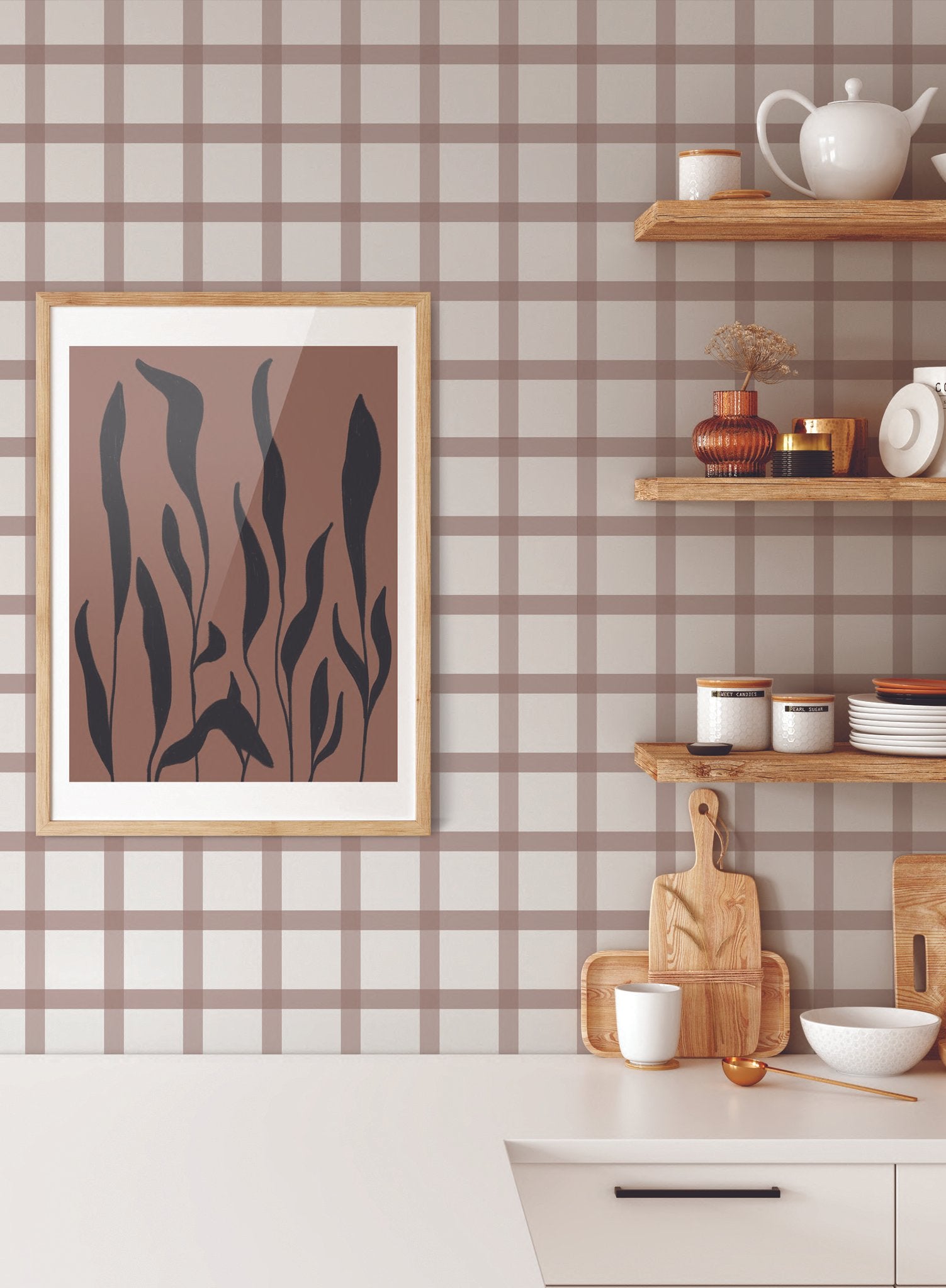 Off the Grid Wallpaper - Modern Geometric Peel and Stick Wallpaper for Home & Office Decor | Perfect for Bedroom, Living Room, and Workspace Accent Walls