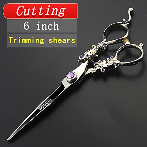 6 Inch Professional Hairdressing Scissors Set - Stainless Steel Sharp Hair Cutting Shears for Salon & Home Use - Perfect for Stylists, Barbers & DIY Haircuts