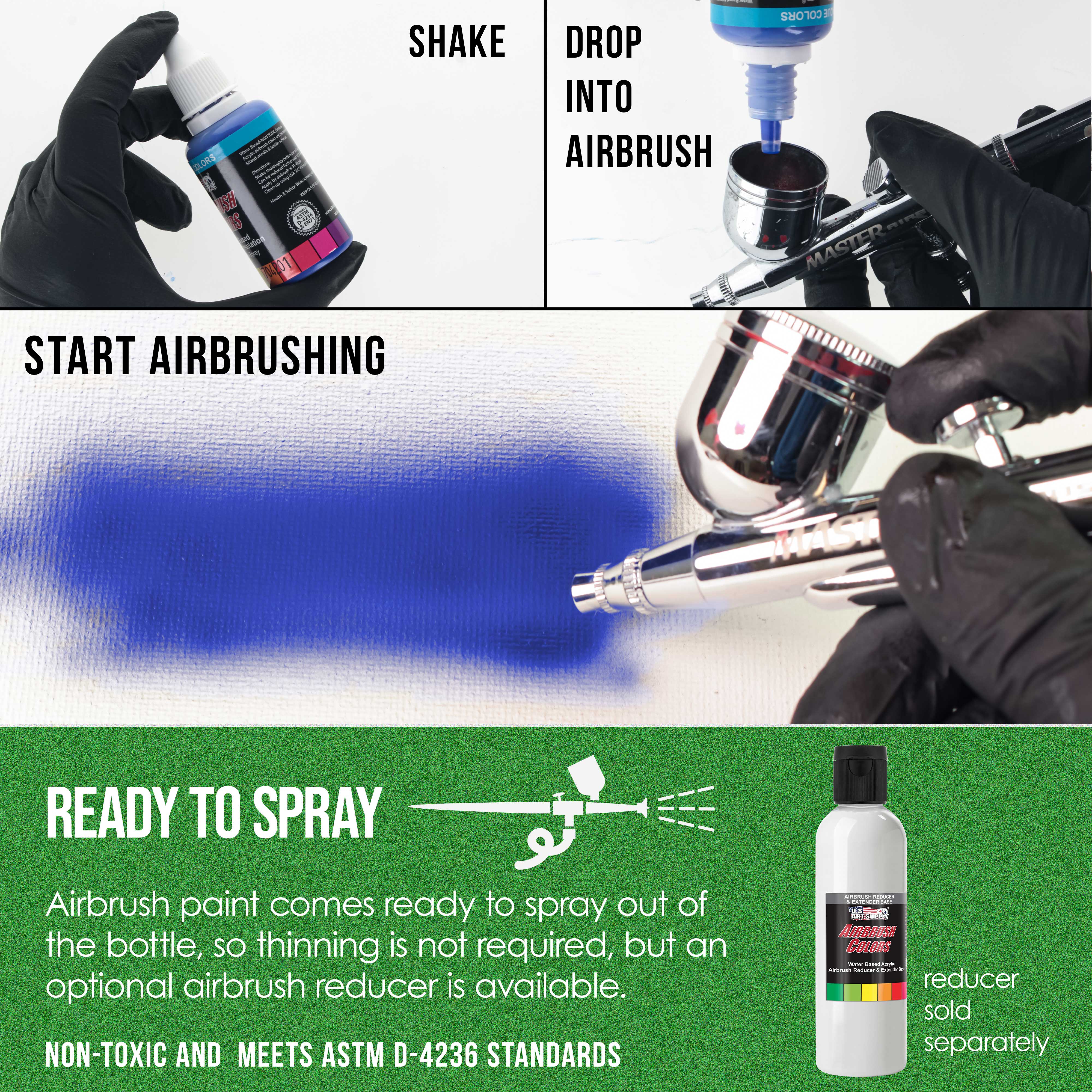 Green Pearl Pearlized Acrylic Airbrush Paint - 1 oz Bottle for Model Cars, Cosplay & DIY Art Projects