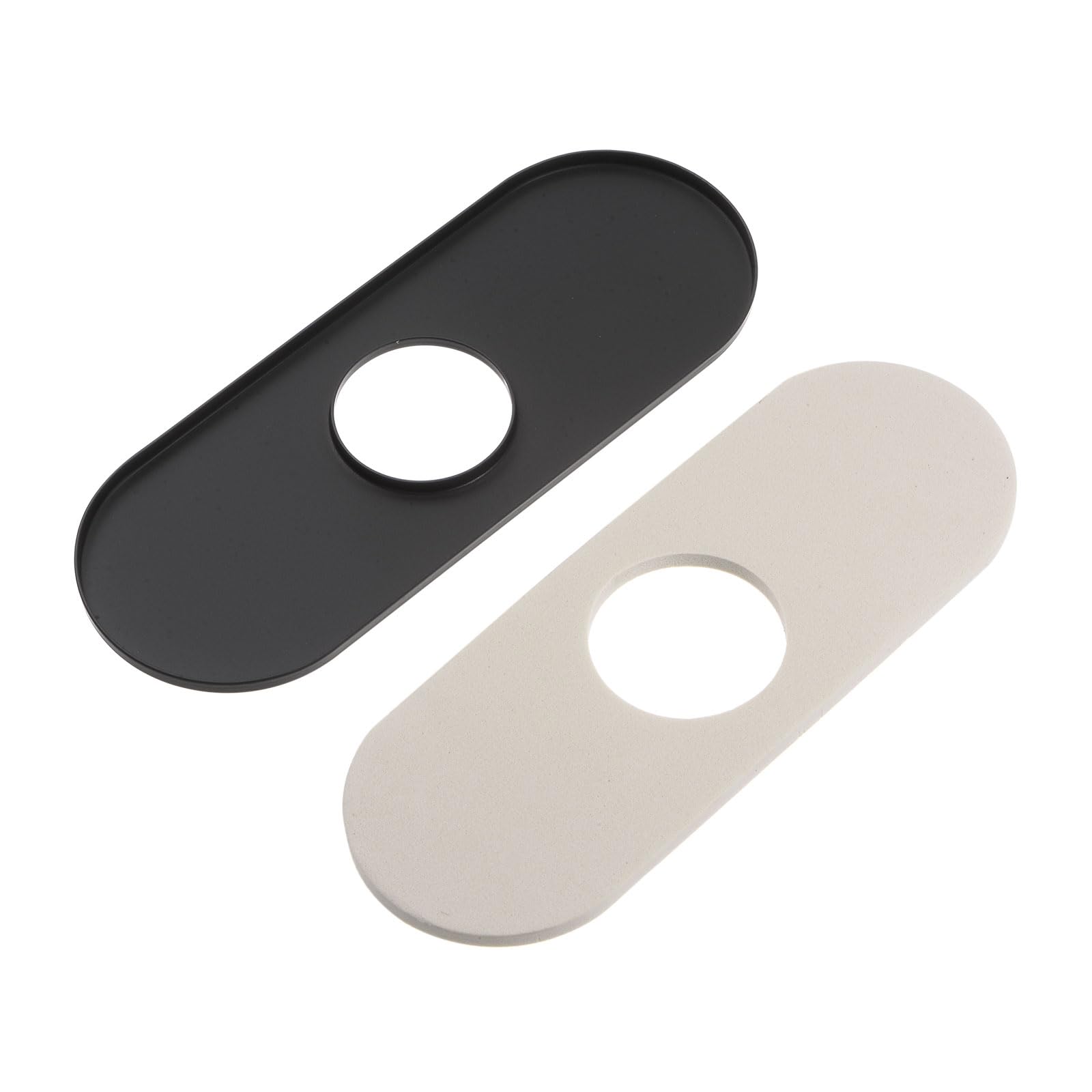 uxcell 6 Inch Oval Faucet Escutcheon Cover - Deck Plate for 1 or 3 Hole Bathroom & Kitchen Sink Faucets - Black Hole Cover - Perfect for Bathroom Renovation & Kitchen Sink Upgrade