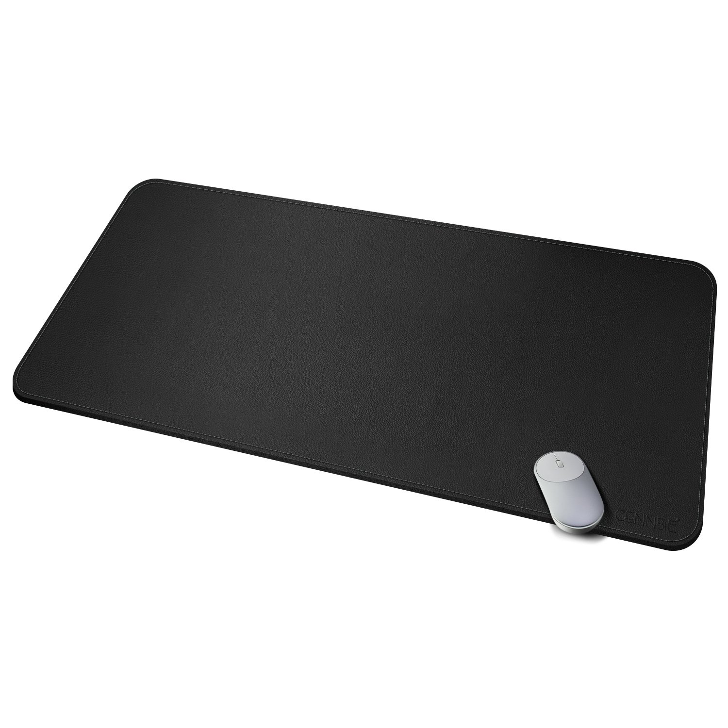 Premium CENNBIE Leather Desk Pad 100x50cm - Extra Large PU Leather Mouse Pad, Waterproof Writing Mat for Office & Home - Perfect for Workstations, Gaming & Study Desks (Black)