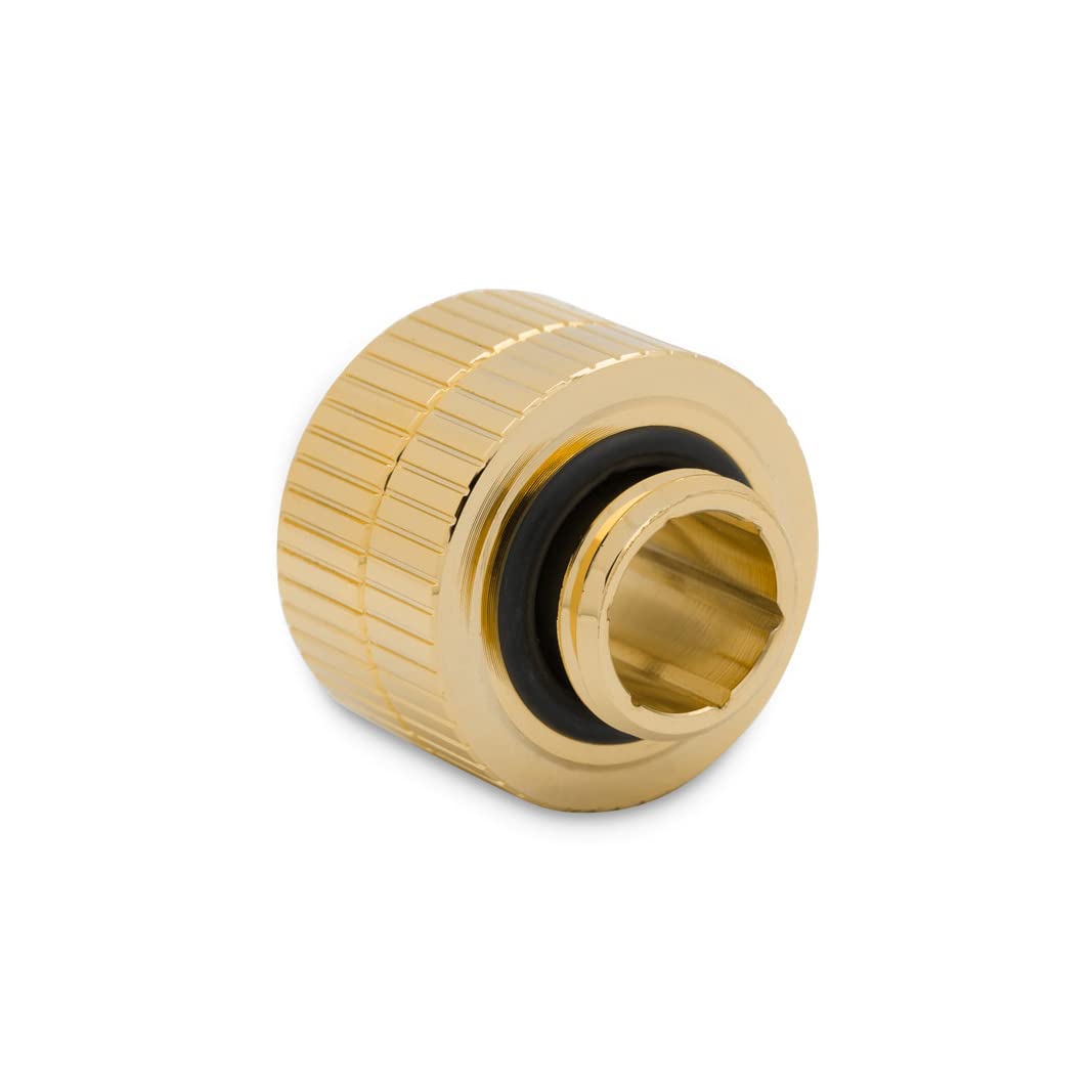 EK EKWB Quantum Torque 14mm Rotary Male to Male Extender Fitting - Gold Plated Brass PC Water Cooling Connector for Custom Loop Systems, Radiators, and Reservoir Installations