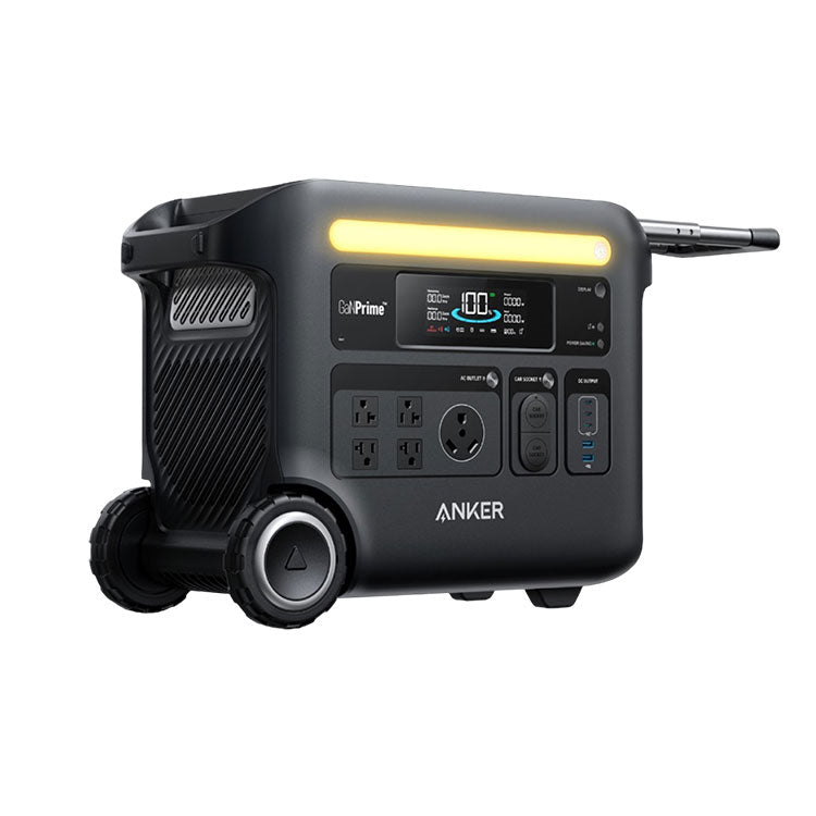Anker SOLIX F2600 Portable Power Station 2560Wh Solar Generator for Camping, RV, Home Backup & Outdoor Adventures - High Capacity Lithium Battery with 6 AC Outlets