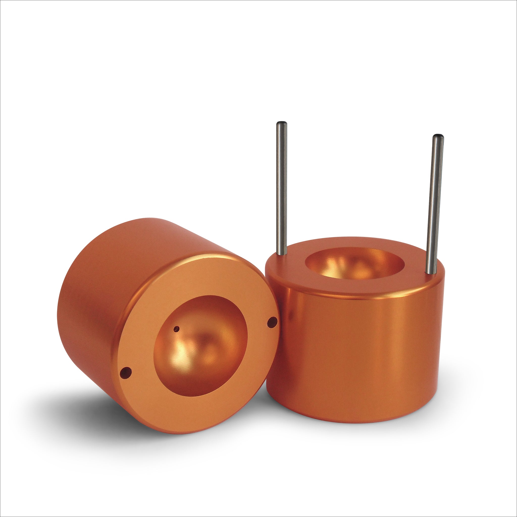 Premium 55mm Ice Ball Maker - High-Quality Aerospace Grade Aluminum with Copper Finish for Whiskey, Cocktails & Home Bar Accessories
