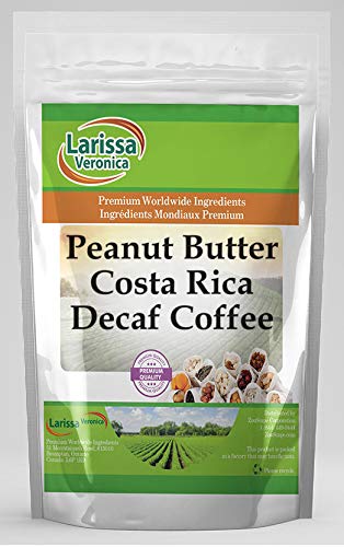 Premium Costa Rica Decaf Coffee with Peanut Butter Flavor - Gourmet Whole Bean Coffee, Naturally Flavored, 16 oz (2 Pack) - Perfect for Morning Brews, Afternoon Treats & Gift Giving