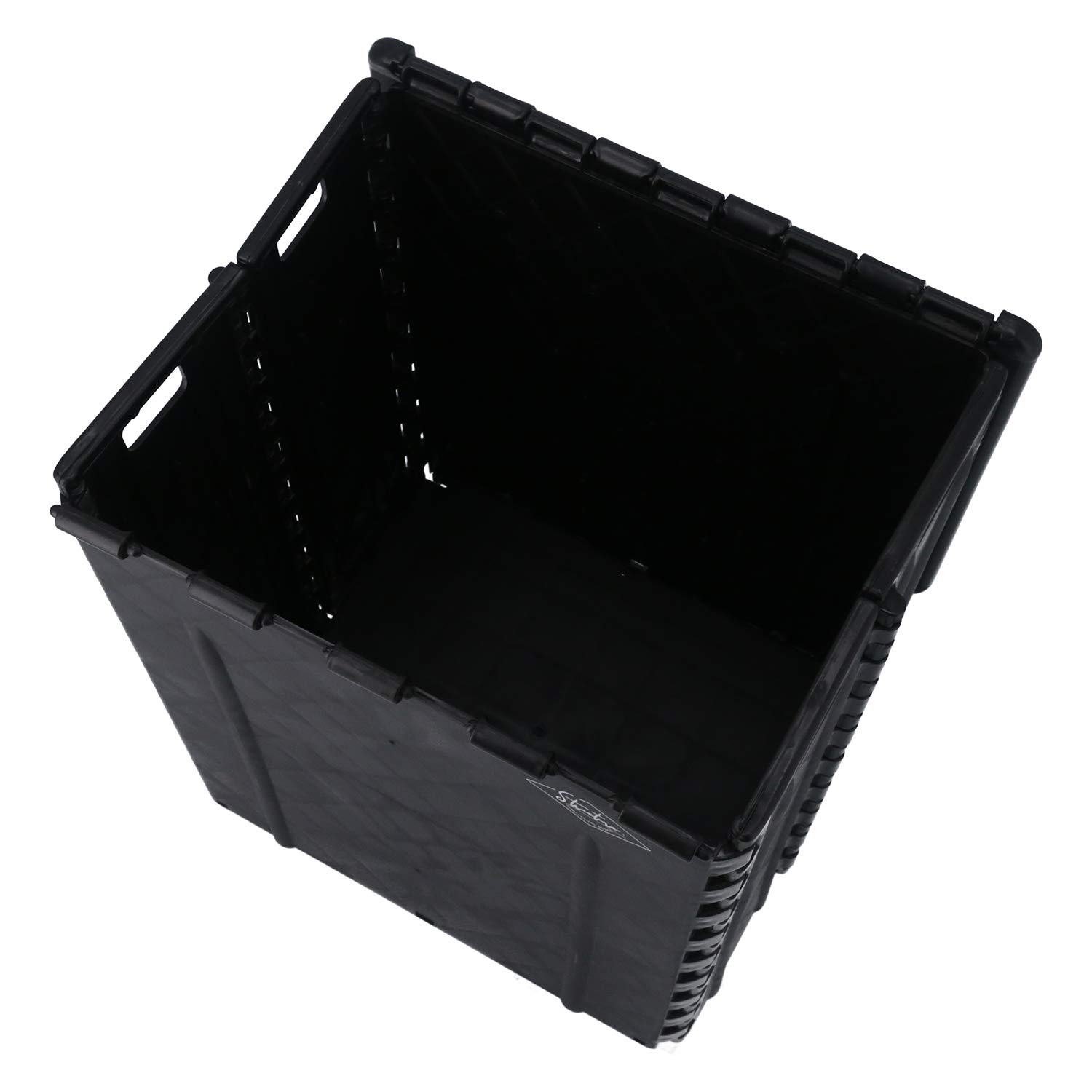 Fuji Boeki 86105 Foldable Storage Box & Camping Trash Can - 12.6 Inch Portable Outdoor Chair with 176.4 lbs Capacity - Perfect for Camping, Picnics, Beach & Backyard Use - Durable Black Design (32cm/80kg)