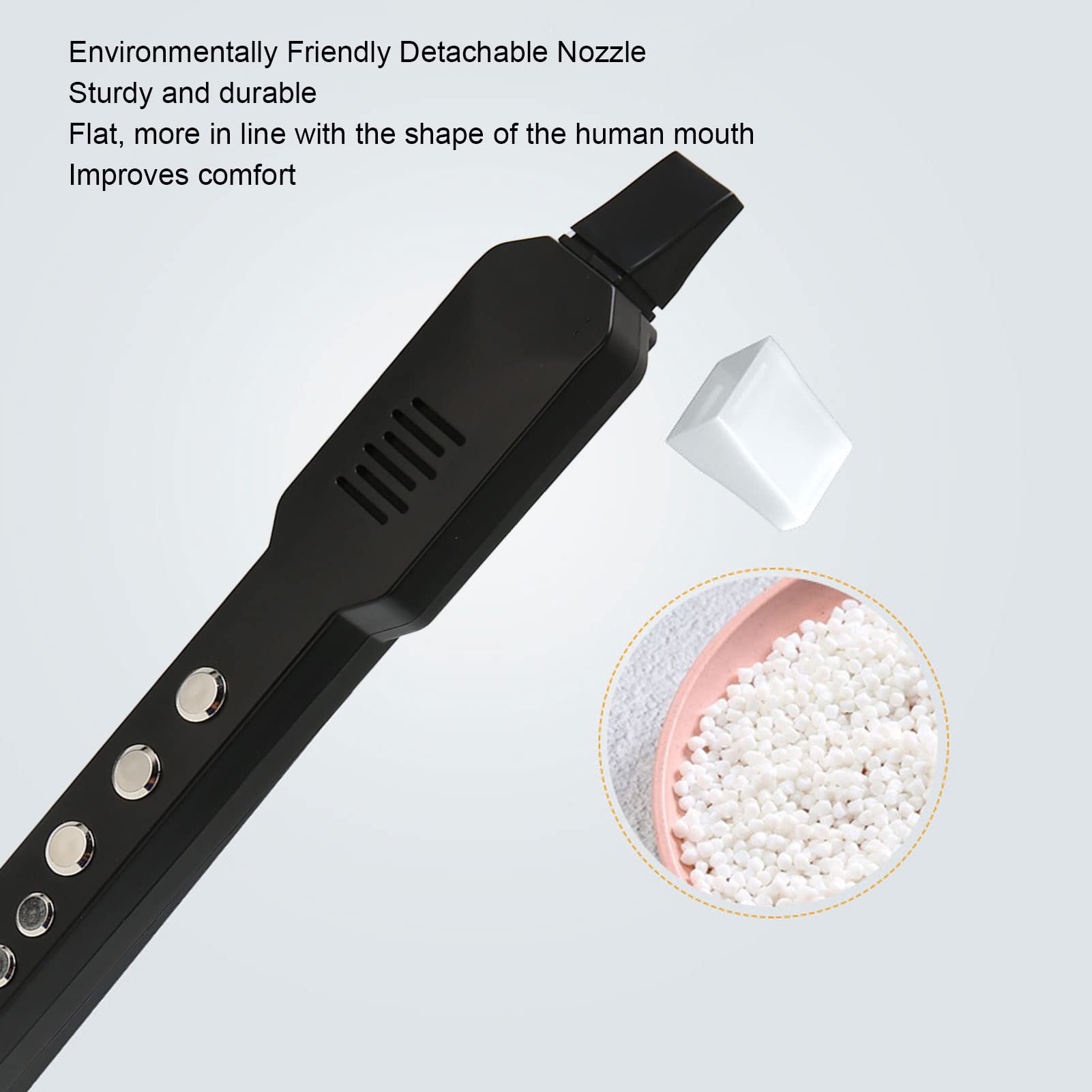 **Digital Wind Instrument with MIDI Connectivity - 10 Tones, Rechargeable Mini Electronic Wind Controller with 12 Accompaniments - Compatible with External Speakers & Headphones (Black) - Perfect for Live Performances, Studio Recording & Music Practice**