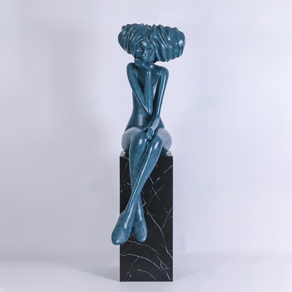 Zen Meditation Girl Statue - Handcrafted Yoga Sculpture for Home Decor, Office Desk & Meditation Space | Perfect Gift for Yoga Lovers & Spiritual Seekers