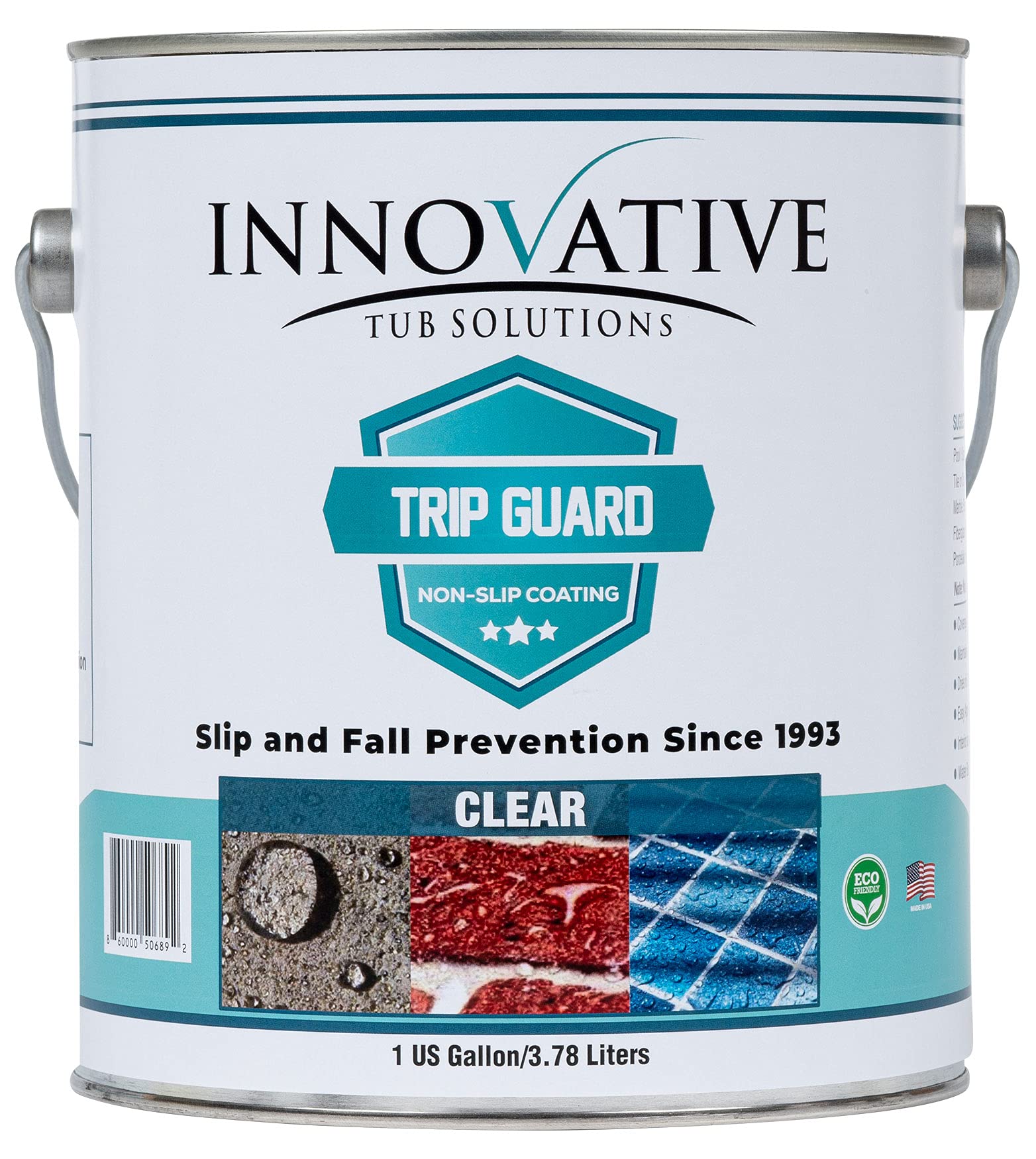 Trip Guard Non-Slip Coating - Clear Multi-Surface Anti-Slip Solution for Floors, Stairs, Walkways, Brick & Concrete - Sealer, Waterproof Protection - Ideal for Home, Garage, Pool Areas & Outdoor Safety