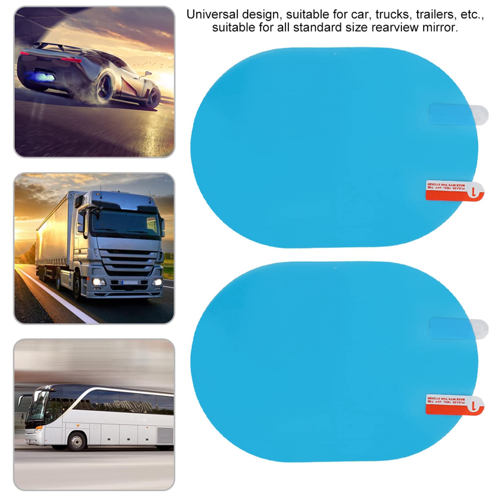 Universal Car Rearview Mirror Rain Guard Film - 100X145mm Anti-Fog Rainproof Nano Coating Sticker for Side Mirrors | All-Weather Visibility Enhancement for Safe Driving in Rain & Fog