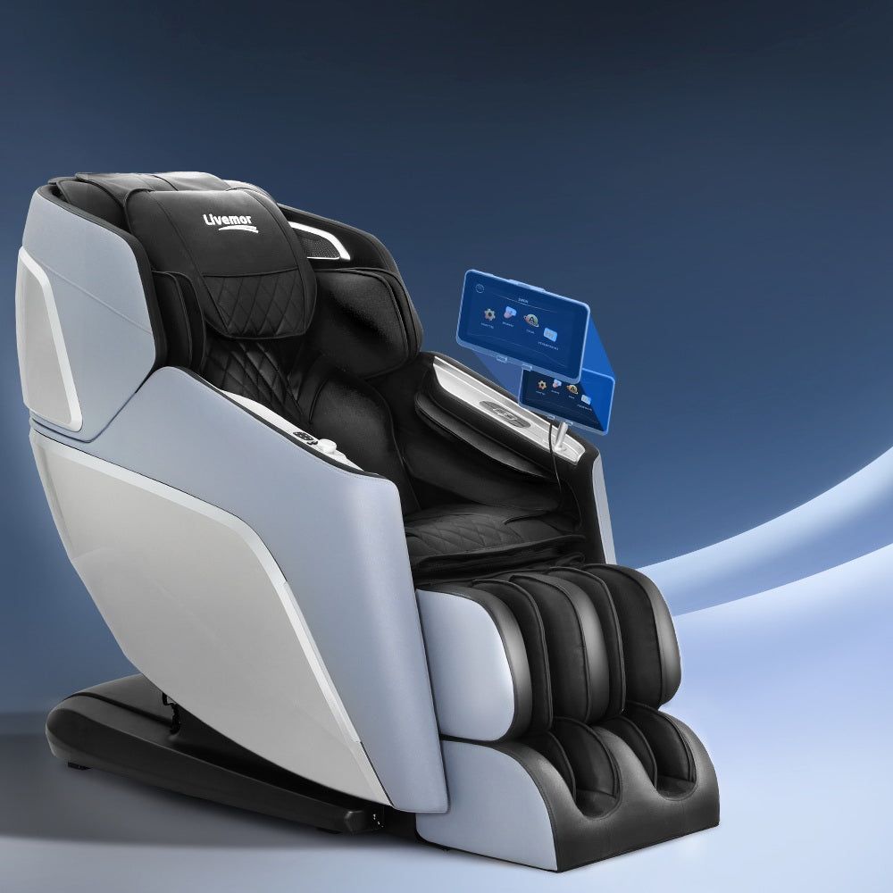 Livemor 4D Massage Chair with Electric Recliner - Full Body Shiatsu Massage for Home & Office - Perfect for Relaxation, Pain Relief & Stress Relief