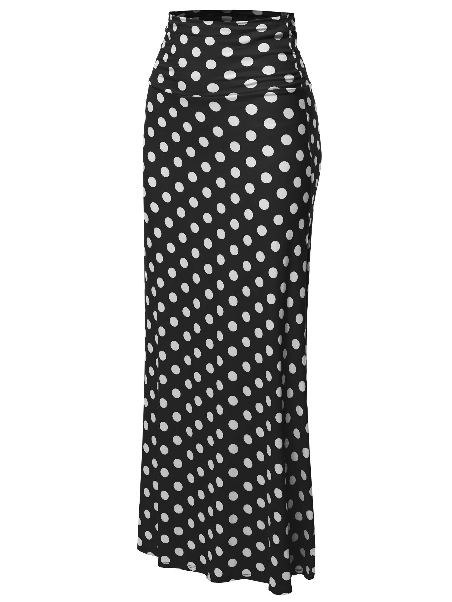 Stylish Women's Fold Over Flare Maxi Skirt - Boho Long Flowy Skirt for Summer, Beach, Vacation & Casual Outfits