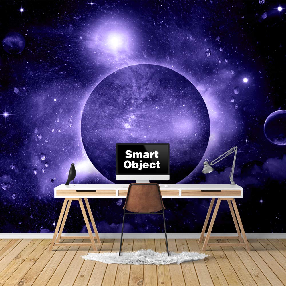Removable Wallpaper Murals for Bedroom - Giant Universe & Planets Peel and Stick Wall Stickers (66x96 inches) - Perfect for Kids Room Decor, Nursery, or Home Office Space