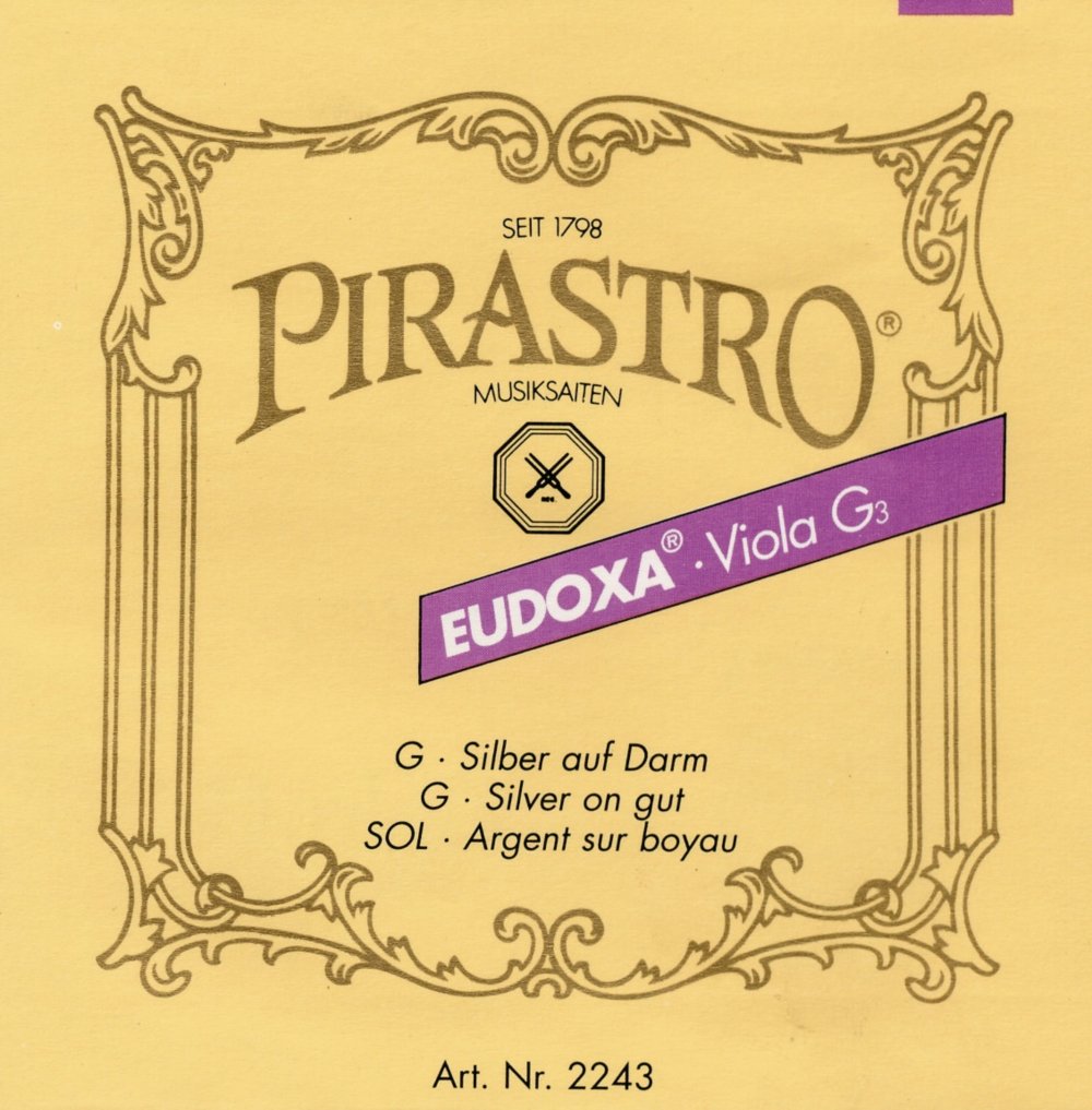 Pirastro Eudoxa Series Professional Viola Strings Set 4/4 Size - Gut Core for Warm, Rich Tone | Perfect for Orchestral Performances & Classical Music Practice