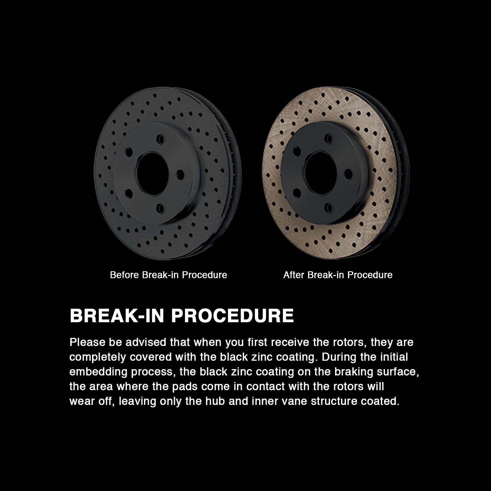 PowerSport Front Brake Kit - Ceramic Brake Pads & Rotors for 1999-2004 Jeep Grand Cherokee | High-Performance Braking System | Perfect for Off-Roading, Daily Commuting & Towing