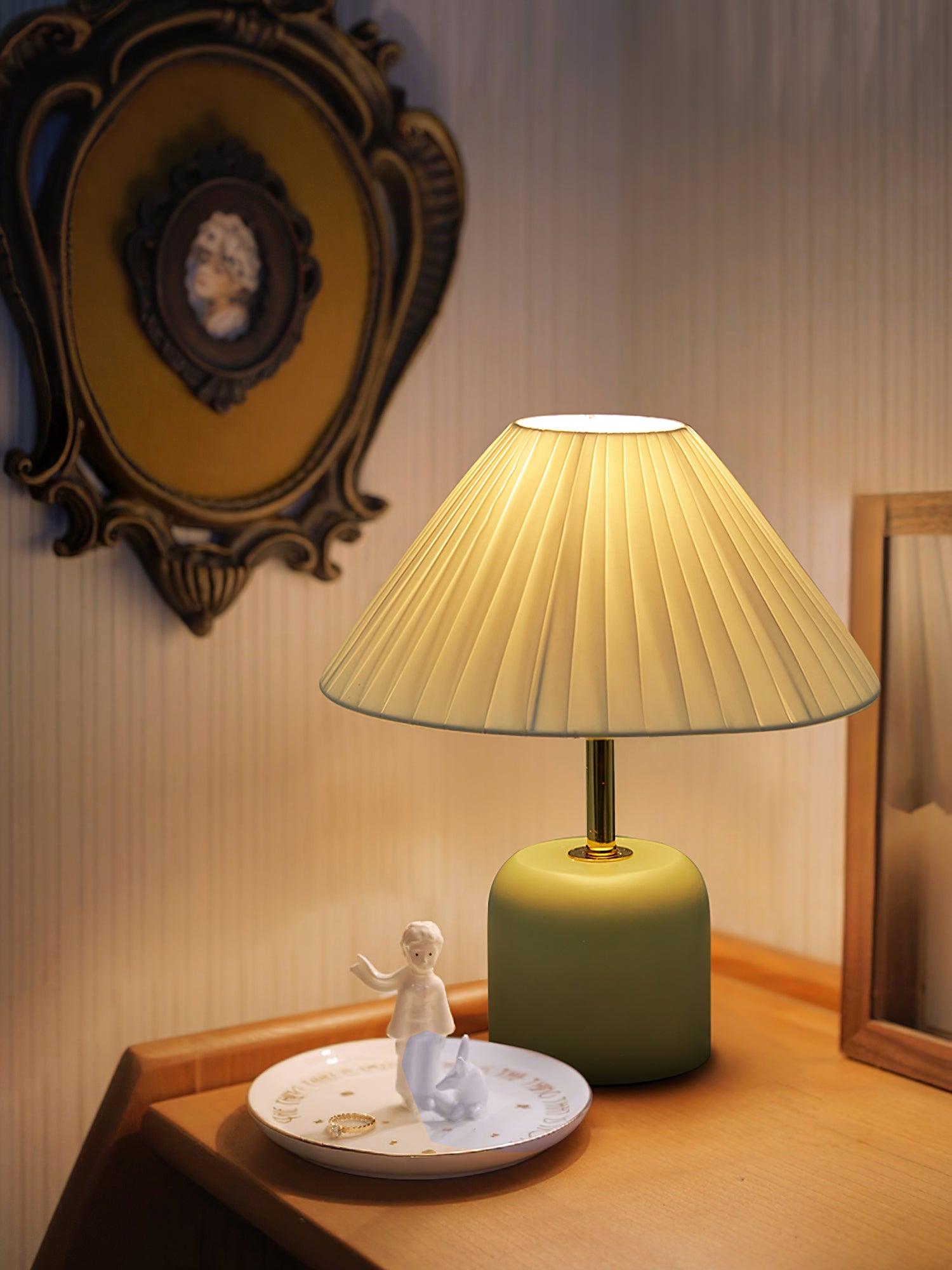 Lunitidal Modern LED Table Lamp - Adjustable Brightness, USB Charging Port, Bedside Night Light for Bedroom, Office & Living Room - Perfect for Reading, Working & Relaxing