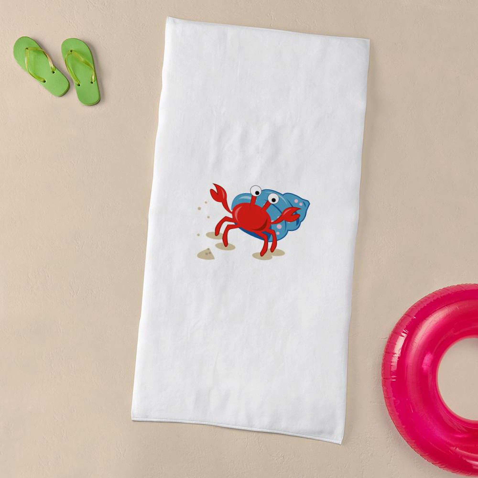 Dancing Crab Large Beach Towel - Soft, Absorbent & Unique Design for Pool, Beach & Summer Vacations | Perfect Gift for Crab Lovers